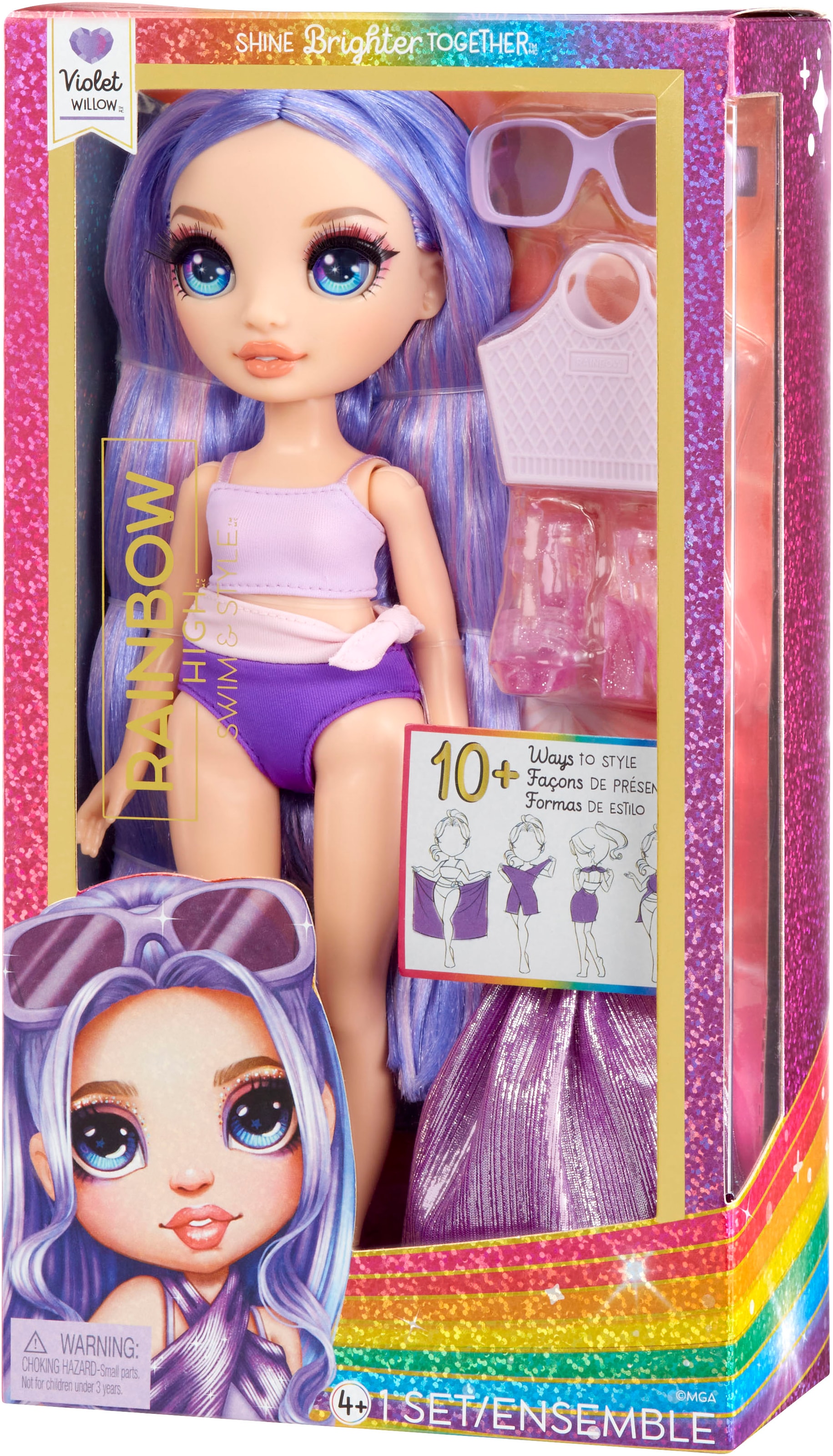 RAINBOW HIGH Poupée à habiller »Rainbow High Swim & Style Fashion Doll- Violet (Purple)«