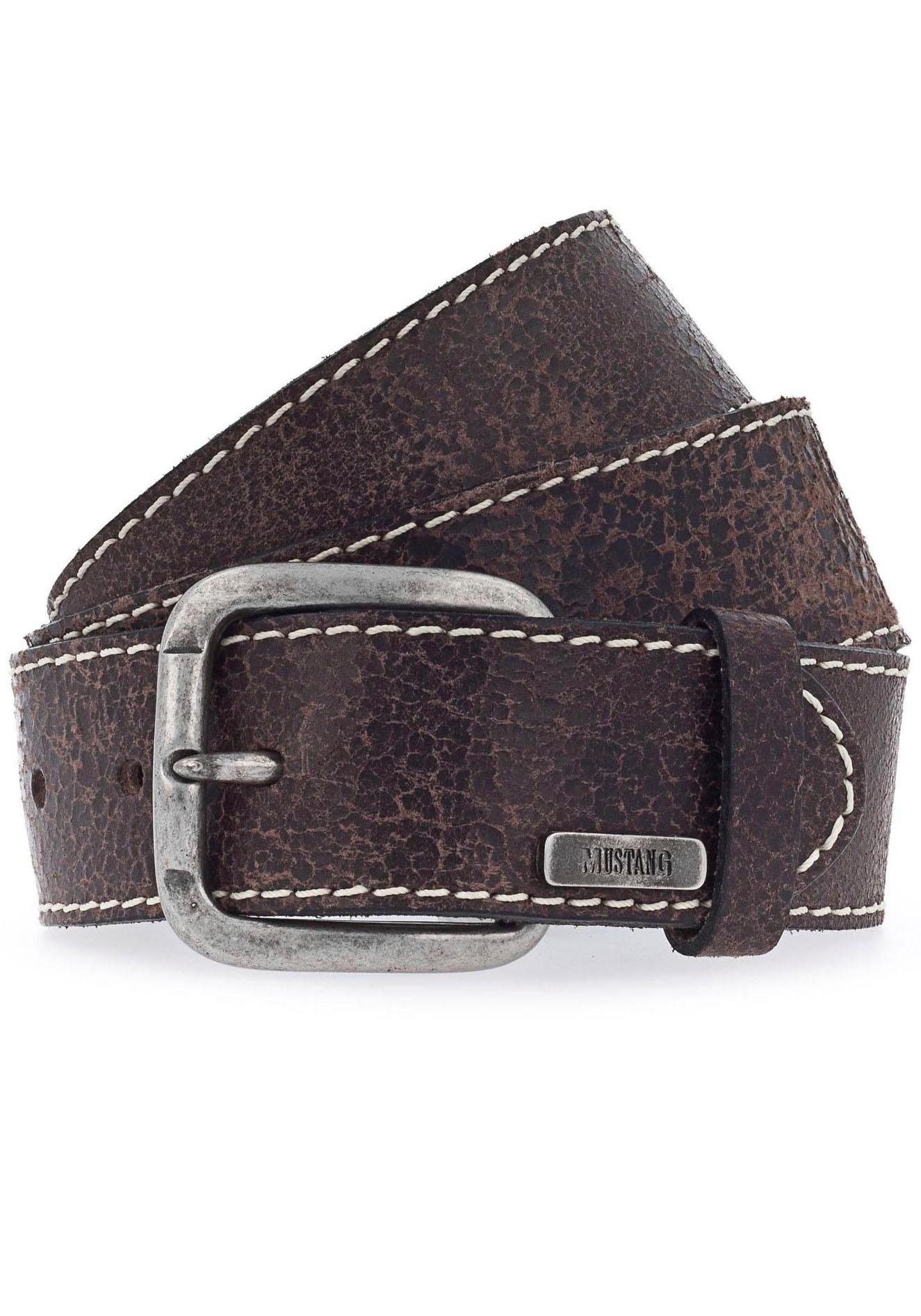 Image of MUSTANG Ledergürtel, im Antik-Finish-Look bei Ackermann Versand Schweiz