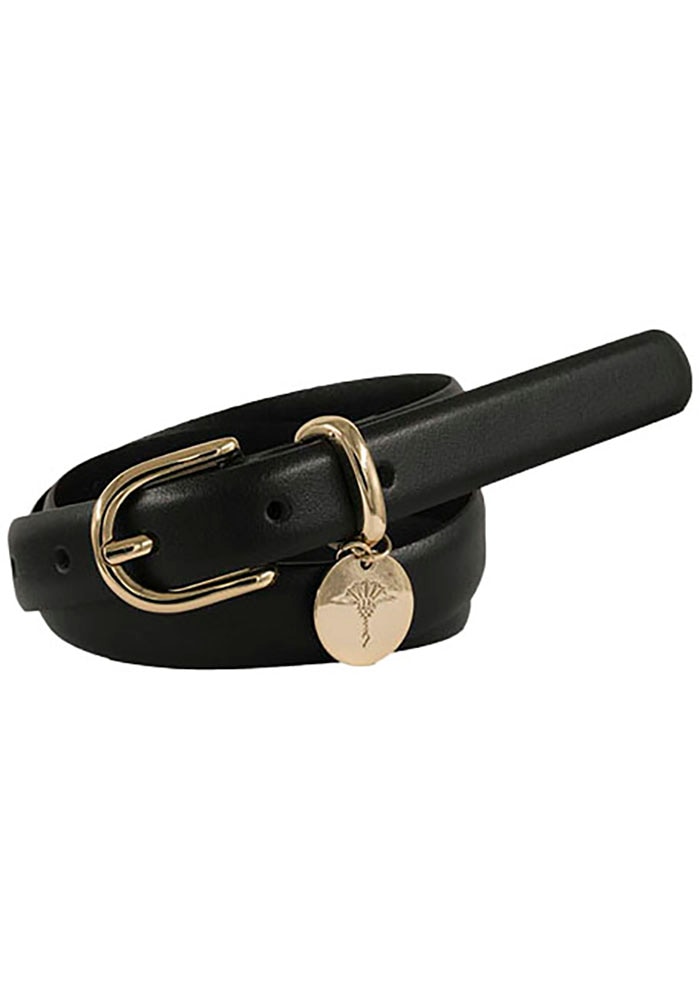JOOP! Ledergürtel mit Dornschliesse und Logo-Anhänger, Breite 2cm