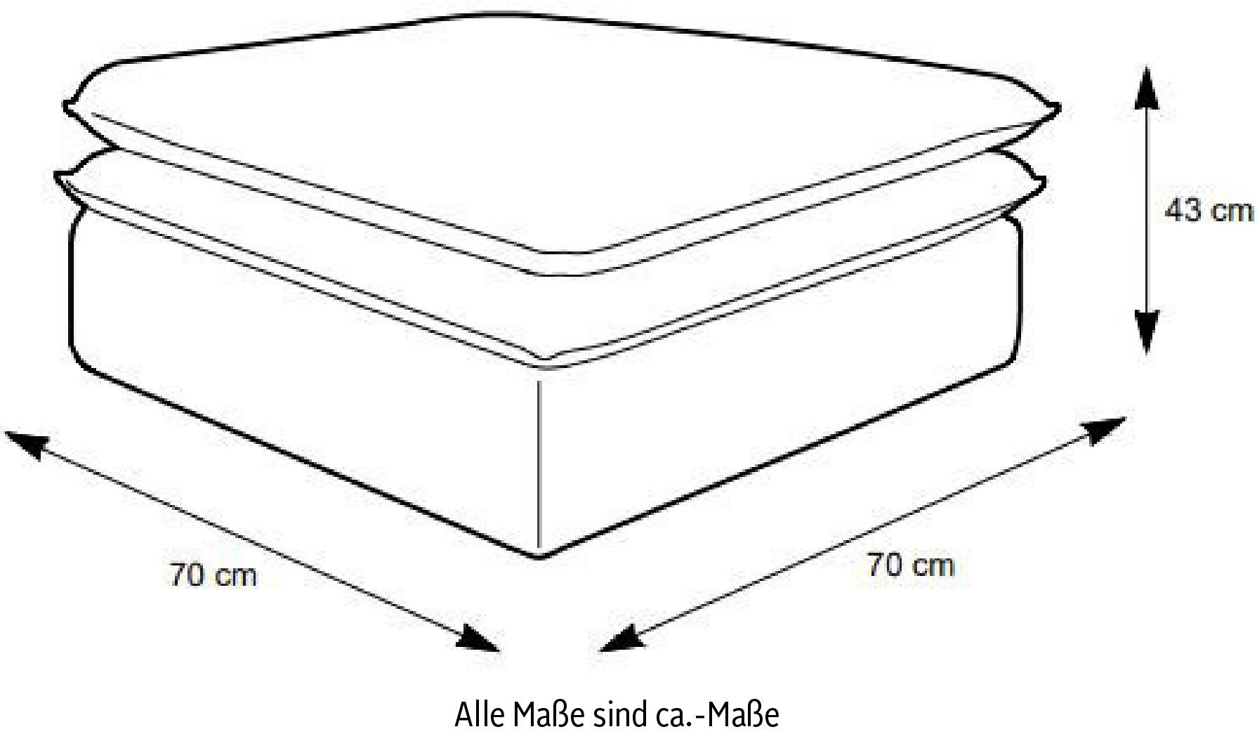 Home affaire Hocker »PIAGGE« Hochwertiger Cord, passend zum Sessel