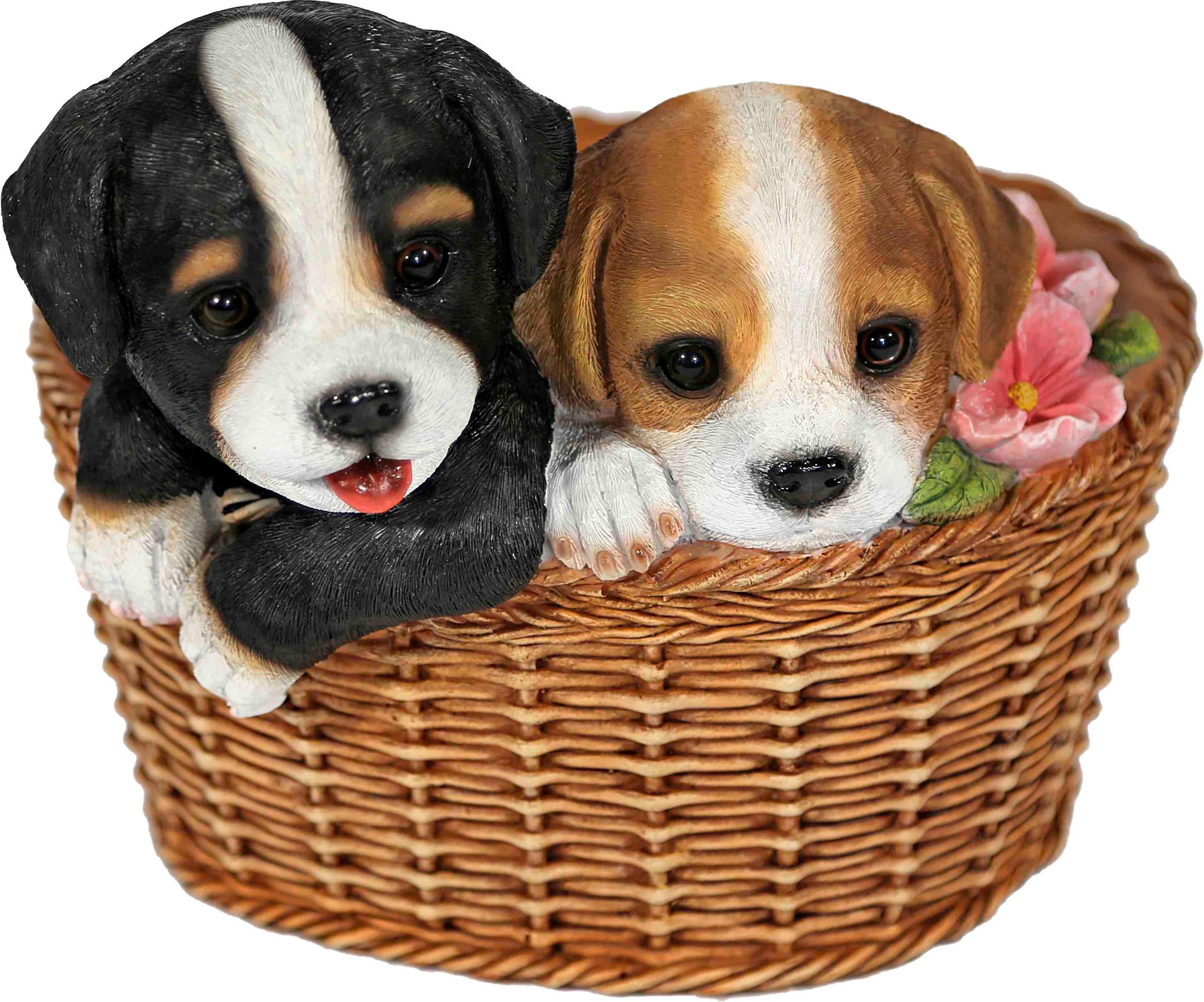 Image of Casa Collection by Jänig Tierfigur, Hunde im Korb, L 22 cm bei Ackermann Versand Schweiz