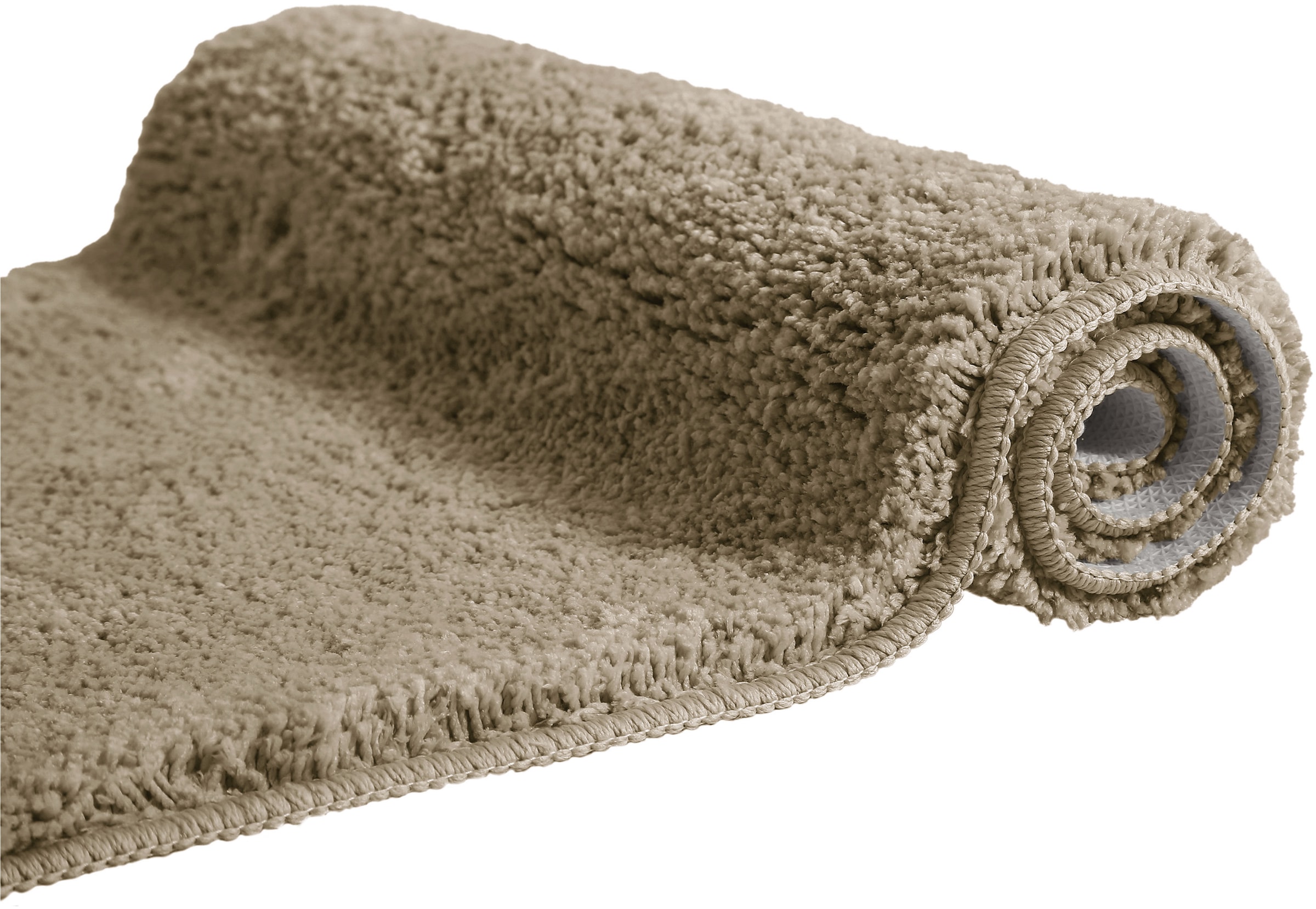 GOODproduct Tapis de bain »Inga, Badezimmer Teppich, Badvorleger« Höhe 20 mm revêtement antidérapant Résistant | Séchage rapide | compatible chauffage au sol Tapis de bain uni, doux, disponible en demi-cercle et rectangulaire