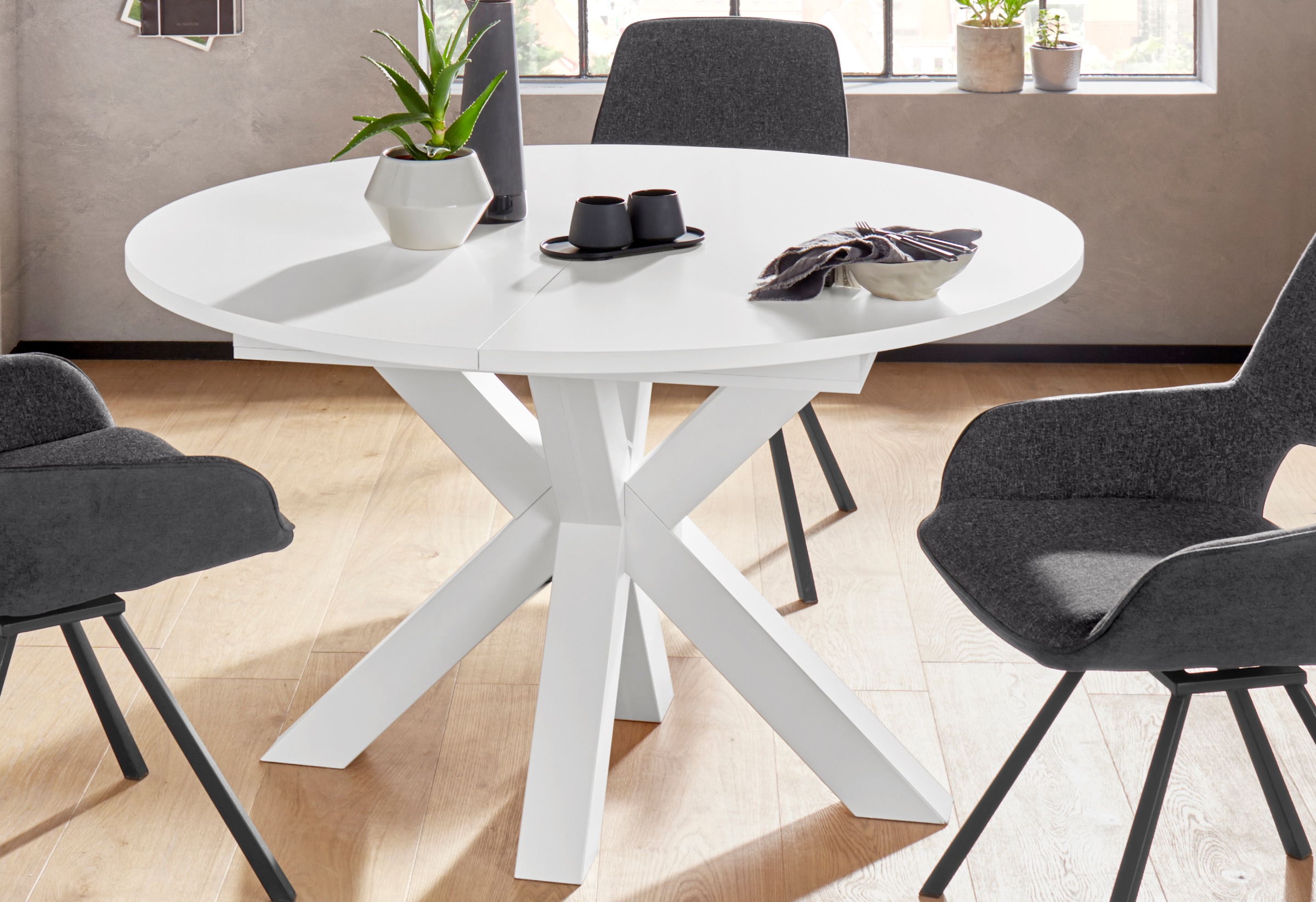 Mäusbacher Esstisch , Untergestell Sternform