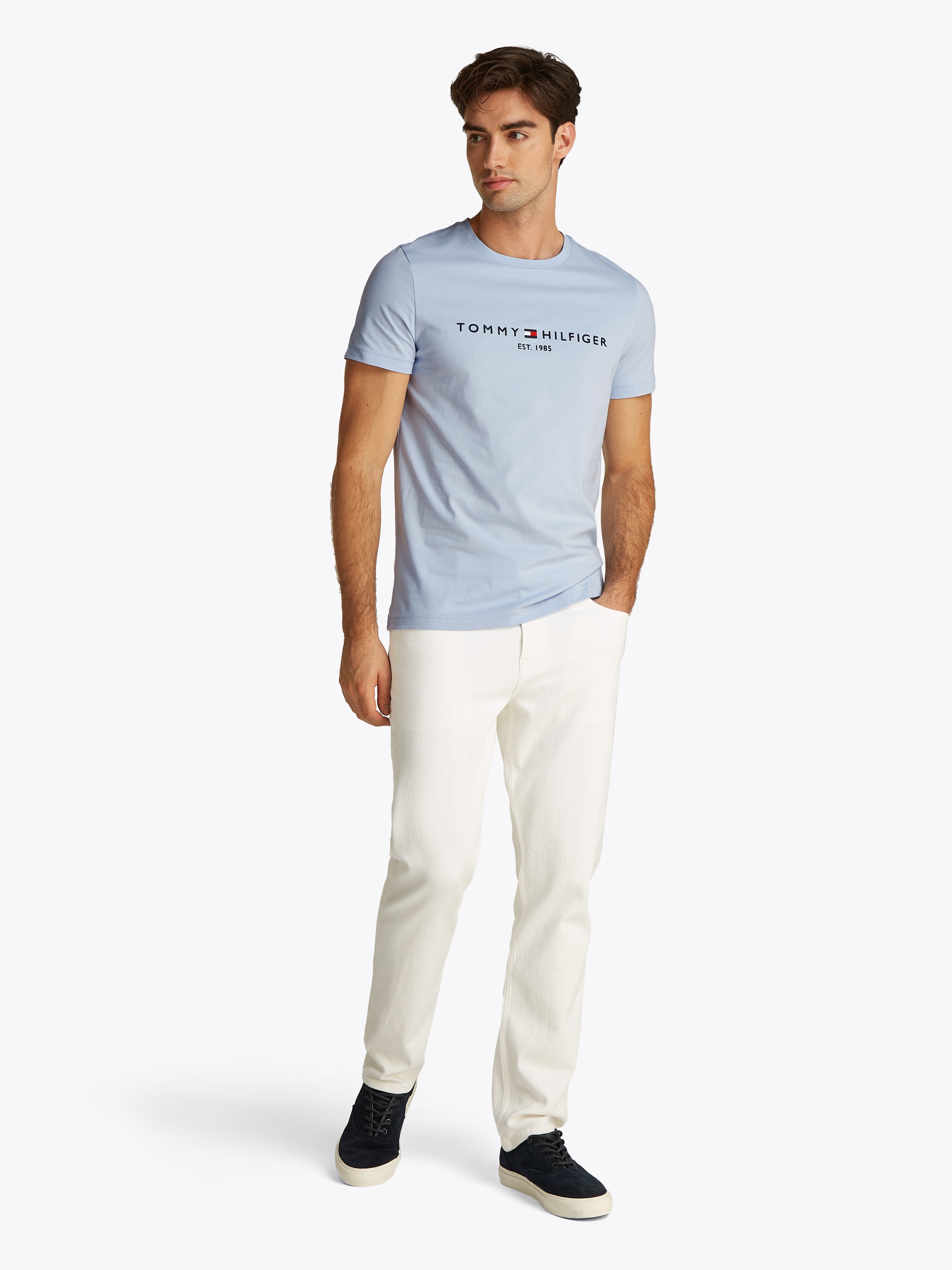 Tommy Hilfiger T-Shirt »TOMMY LOGO« aus reiner Baumwolle