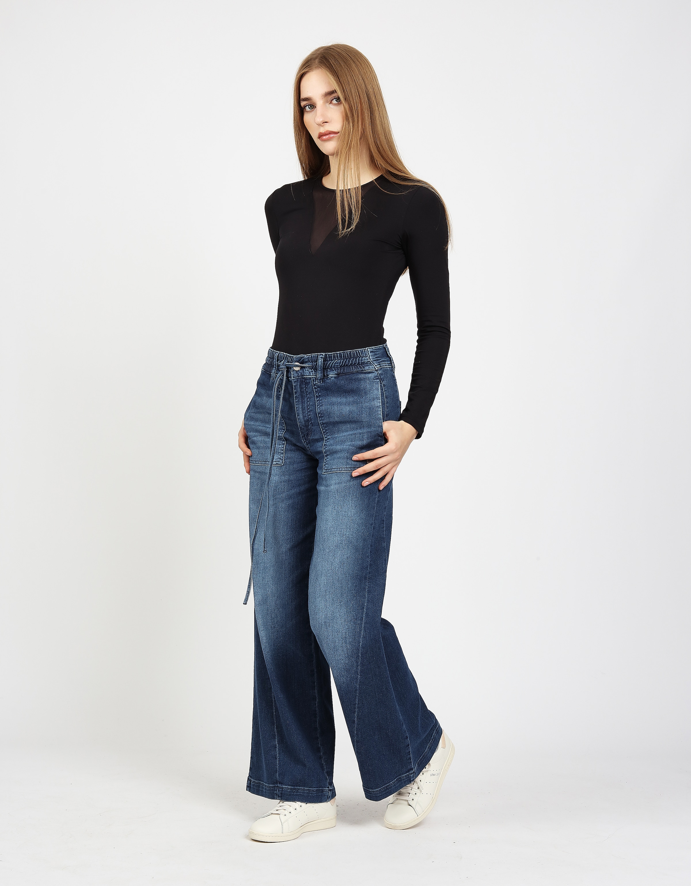 GANG Jeans large »94PAIGE WIDE« mit eingesetztem Seitenstreifen