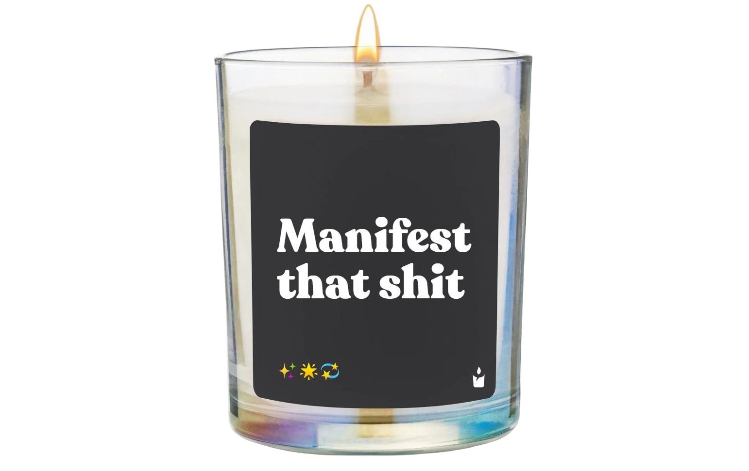 Image of Duftkerze "ChattyCandles Manifest that shit 6,7 x 8 cm"