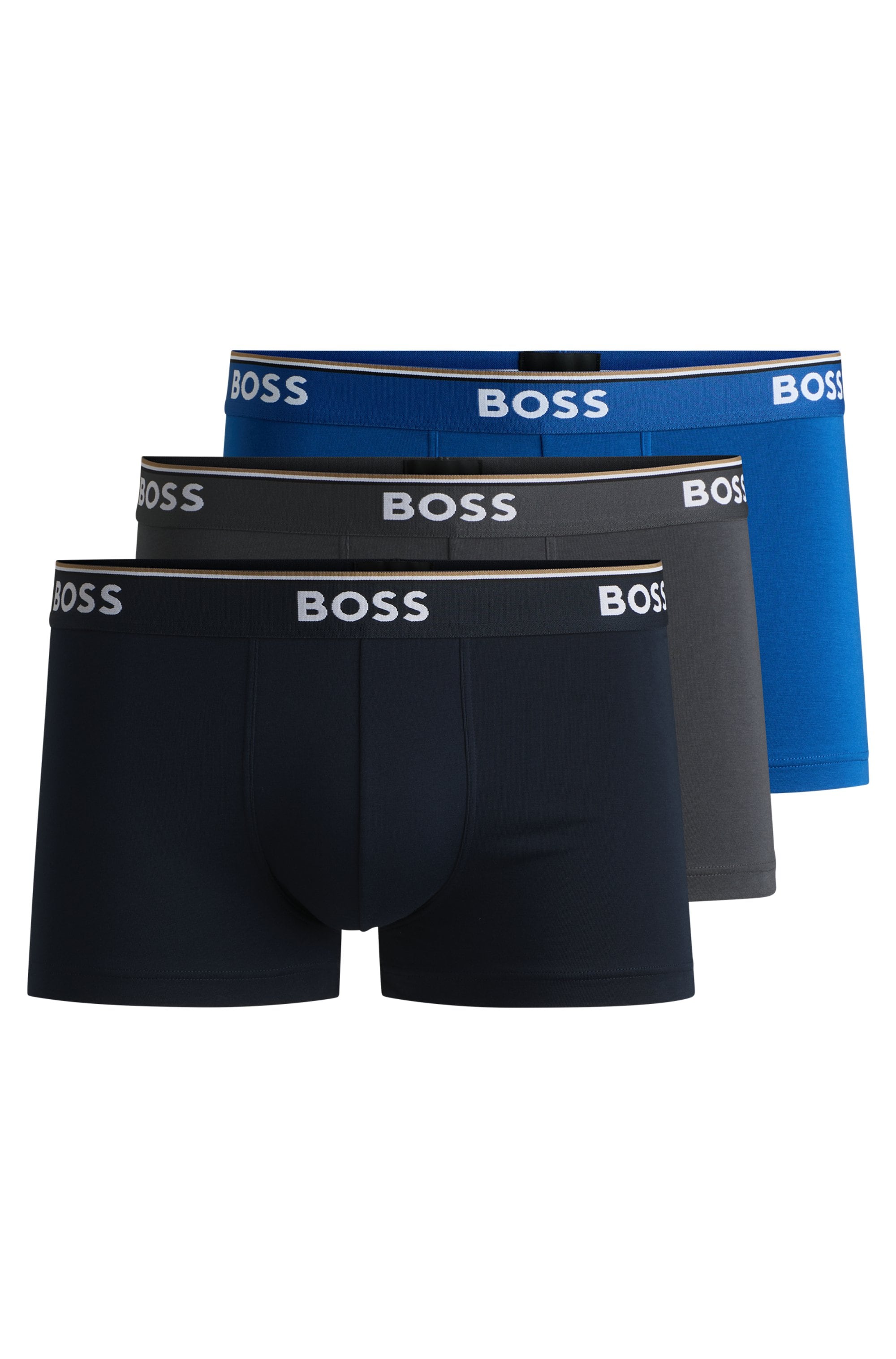 BOSS Boxer, (Packung, 3 St., 3er-Pack), mit BOSS Schriftzug auf dem Bund