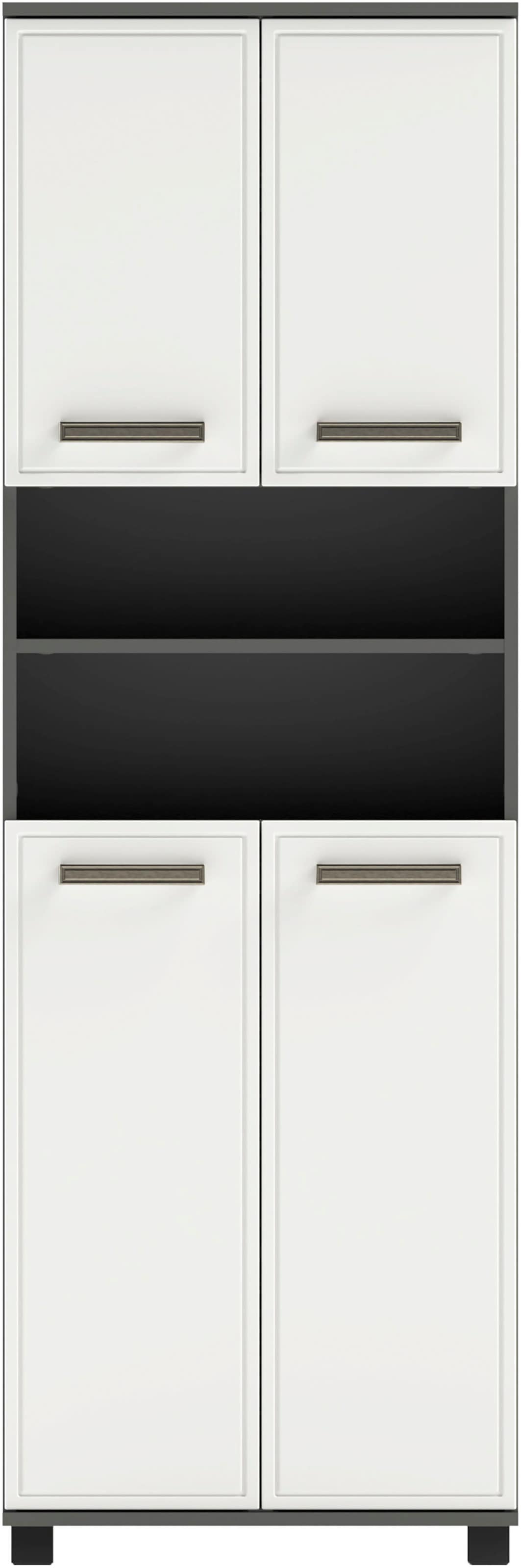 Schildmeyer Armoire intermédiaire »ADANA Badezimmerschrank, Höhe 180,9 cm, 4 Türen, MADE IN GERMANY« 1 cuis tlg. Façades MDF formées par thermoformage - embossage du cadre tout autour, FABRIQUÉ EN ALLEMAGNE