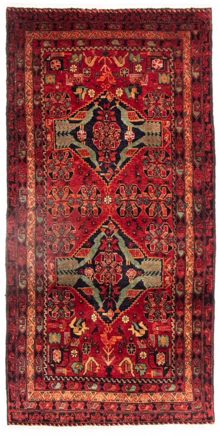 Image of morgenland Hochflor-Läufer »Belutsch Medaillon Rosso 200 x 100 cm«, rechteckig, 0,8 mm Höhe, Handgeknüpft bei Ackermann Versand Schweiz