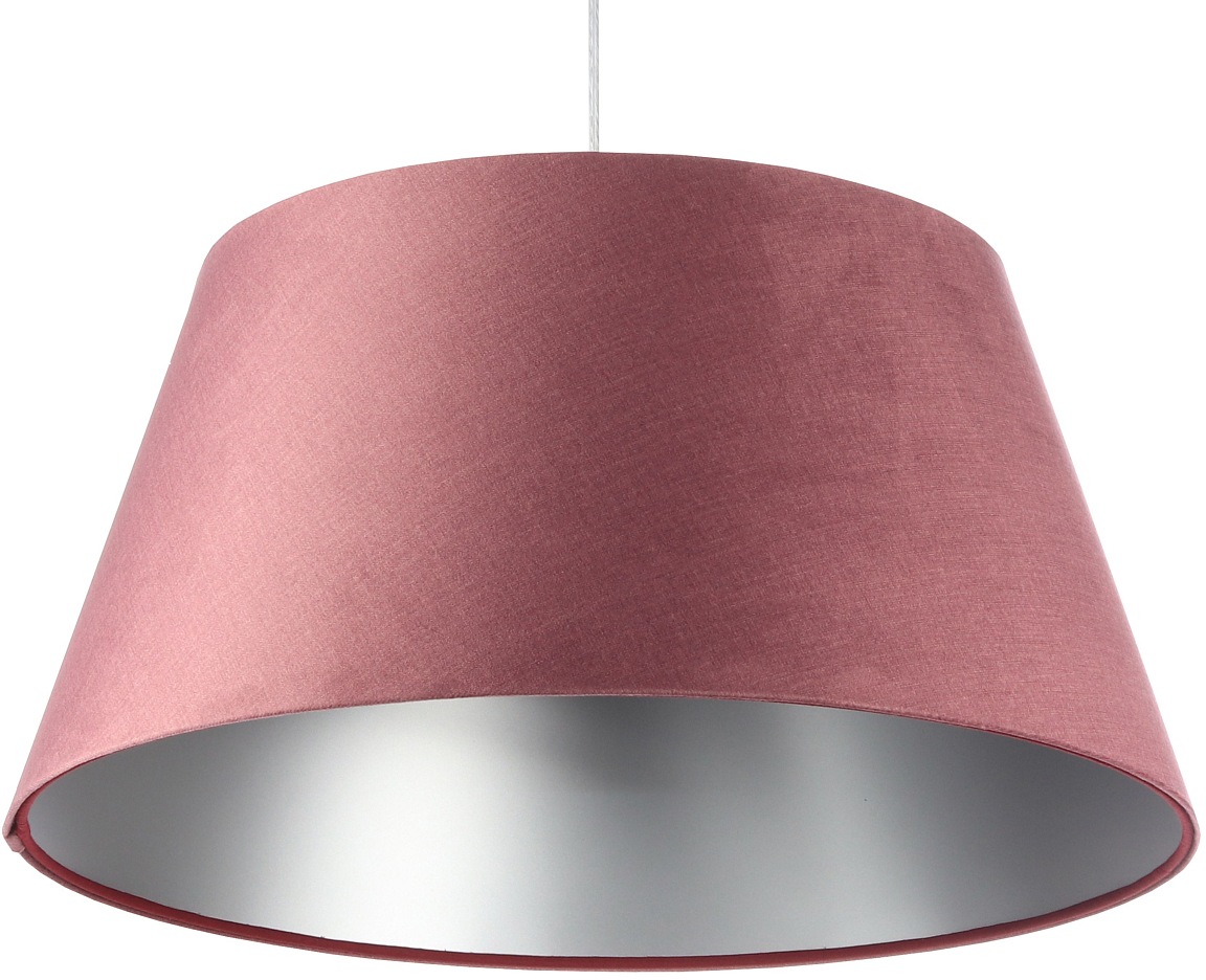 Image of Jens Stolte Leuchten Pendelleuchte »Luisa«, E27, 2 St., altrosa, Stoffpendel, 50cm Ø, Stoffpendelleuchte altrosa/silber bei Ackermann Versand Schweiz