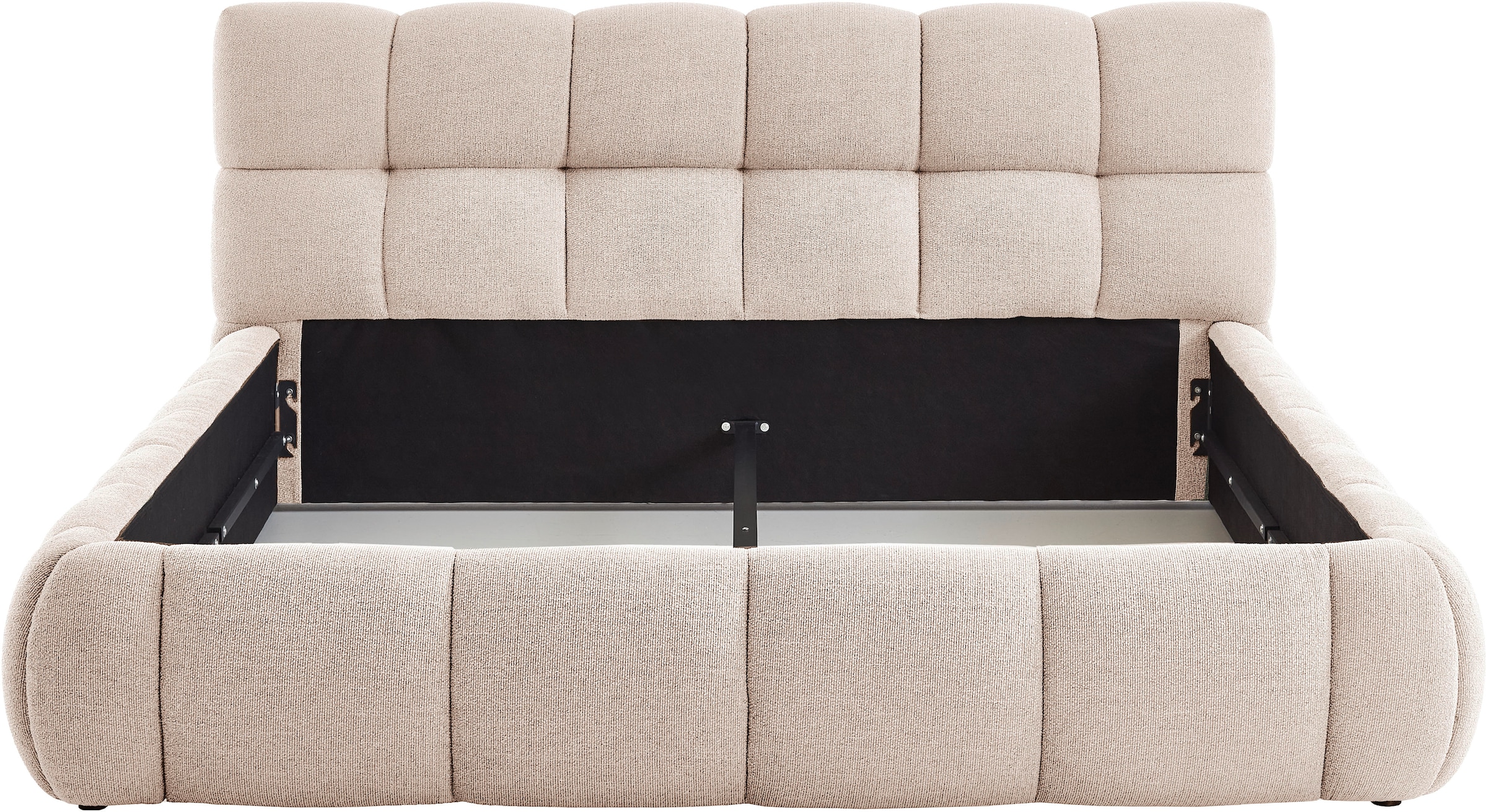 GOODproduct Polsterbett »Sennor mit schönem gepolsterten Kopfteil« Polsterbett, Bezug mit Melange-Effekt