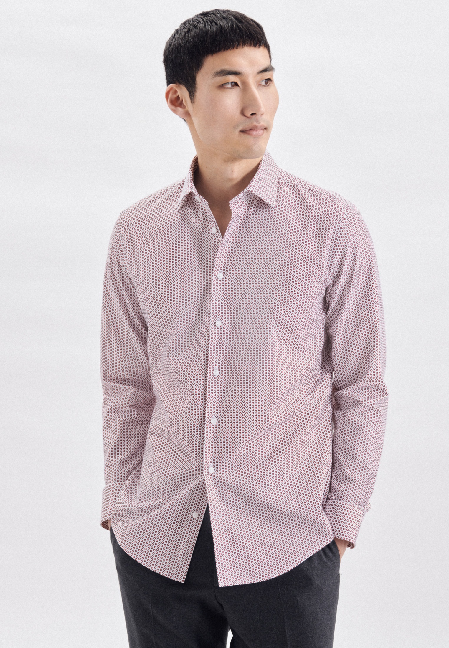 Image of seidensticker Businesshemd »Slim«, Slim Langarm Kentkragen Druck bei Ackermann Versand Schweiz