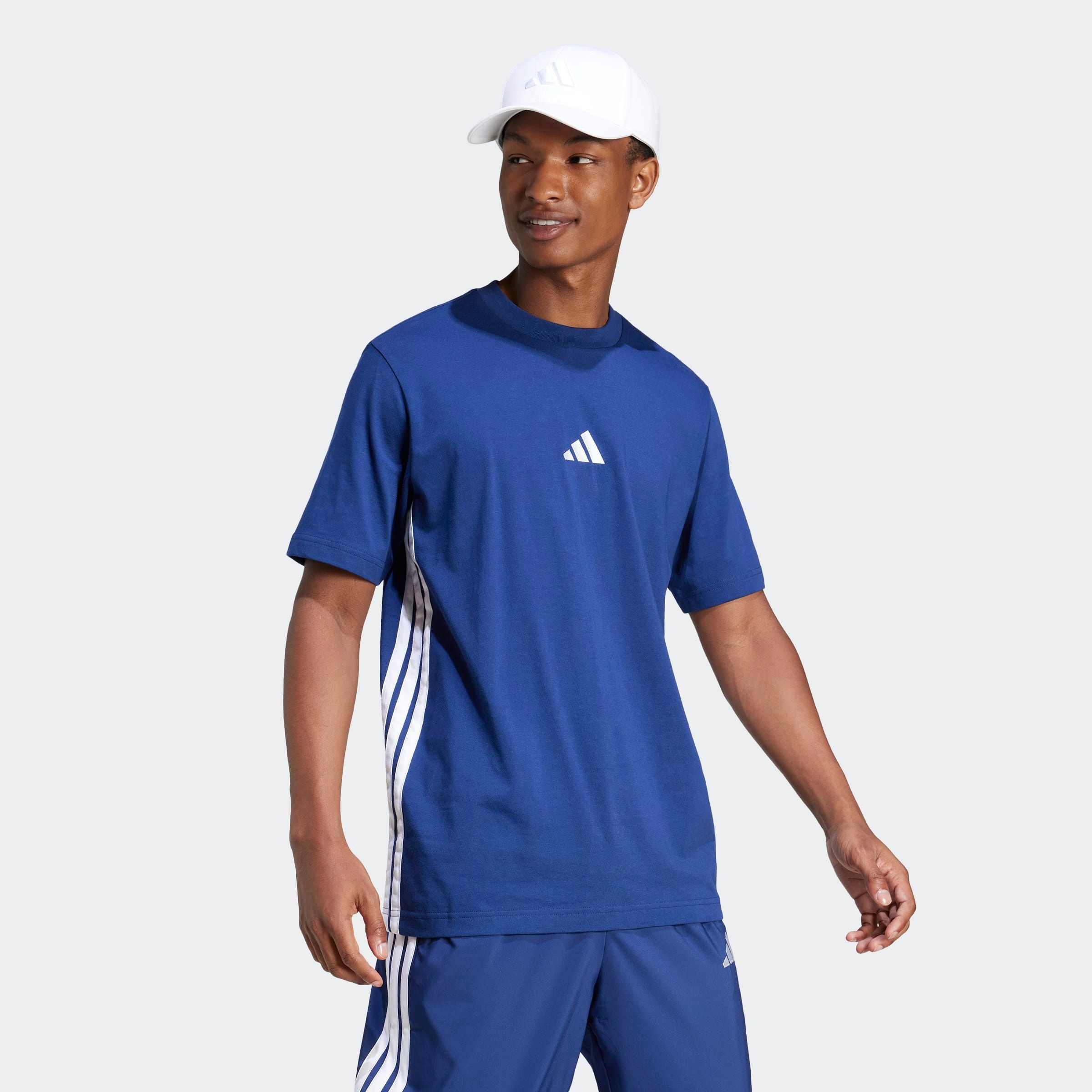 Image of adidas Sportswear T-Shirt "M 3S SJ T" mit Rundhalsausschnitt, aus Baumwolle, weiches Single Jersey
