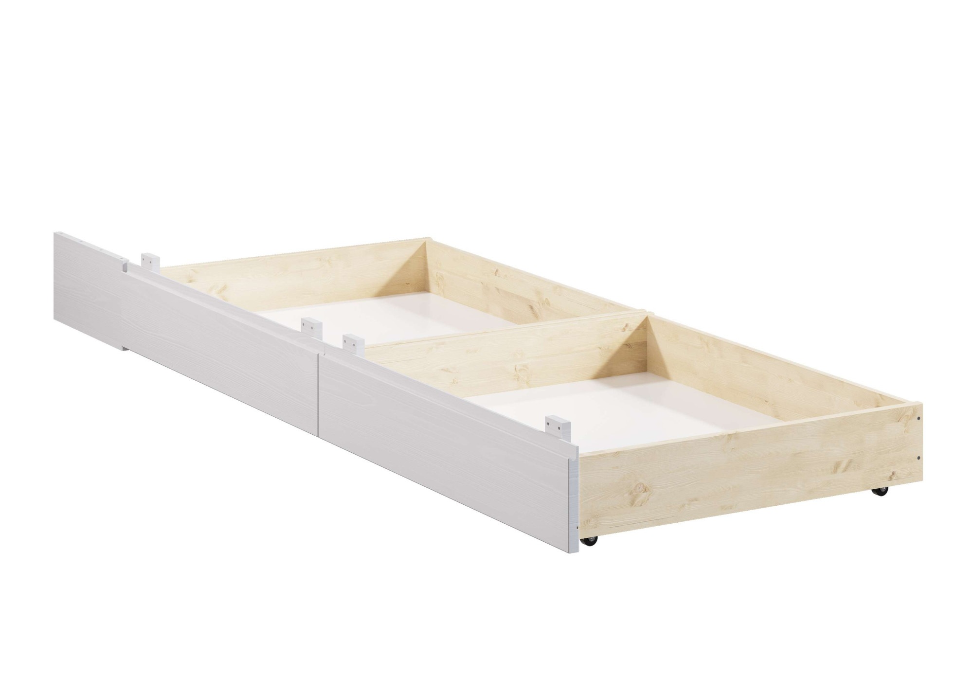 Image of GOODproduct Bettschubkasten "Luven" 2 Stk. tlg. aus massiver Kiefer, 2 Stück, passen perfekt unter das Bett Luven