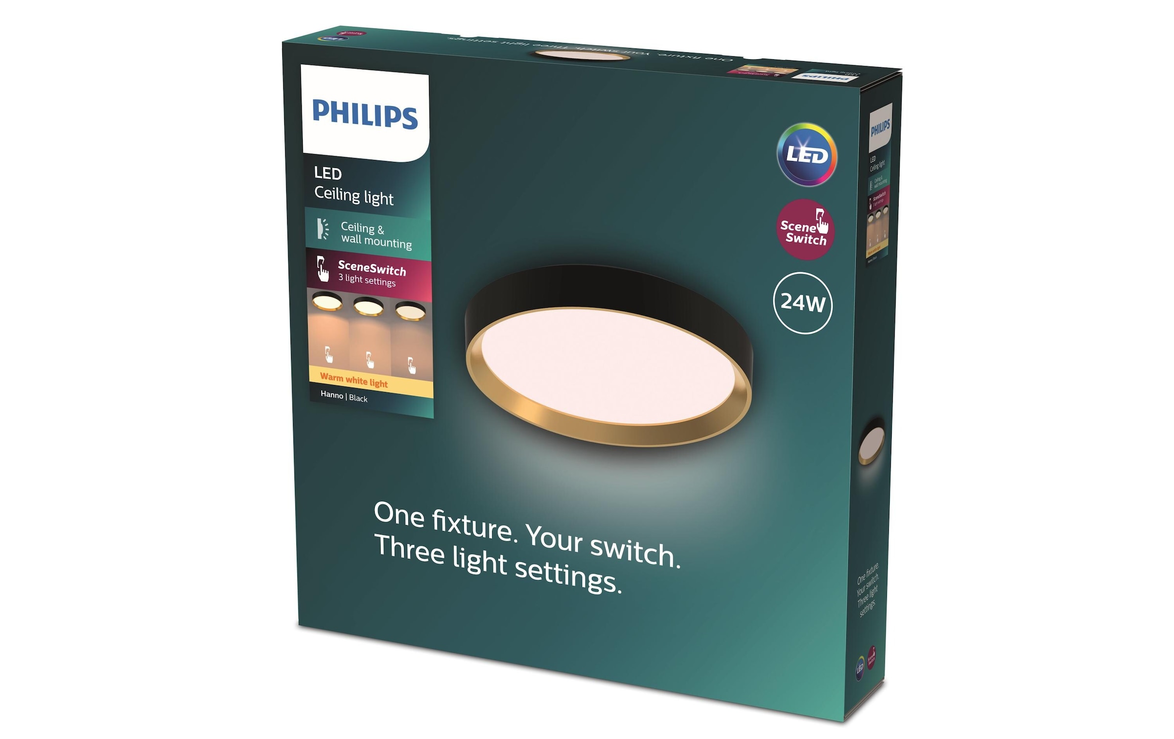 Philips LED Deckenleuchte »Hanno SceneSwitch 2700K, 2700 Lm,«, 1 flammig