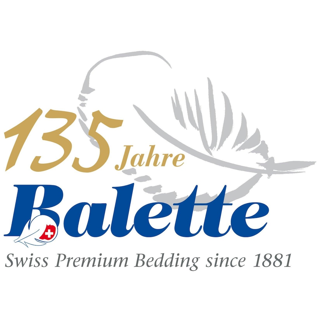 Balette Daunenbettdecke »Duvet Nina«, warm, Füllung neue reine Entendauen 90%, weiss, Bezug 100% Baumwolle, (1 St.)