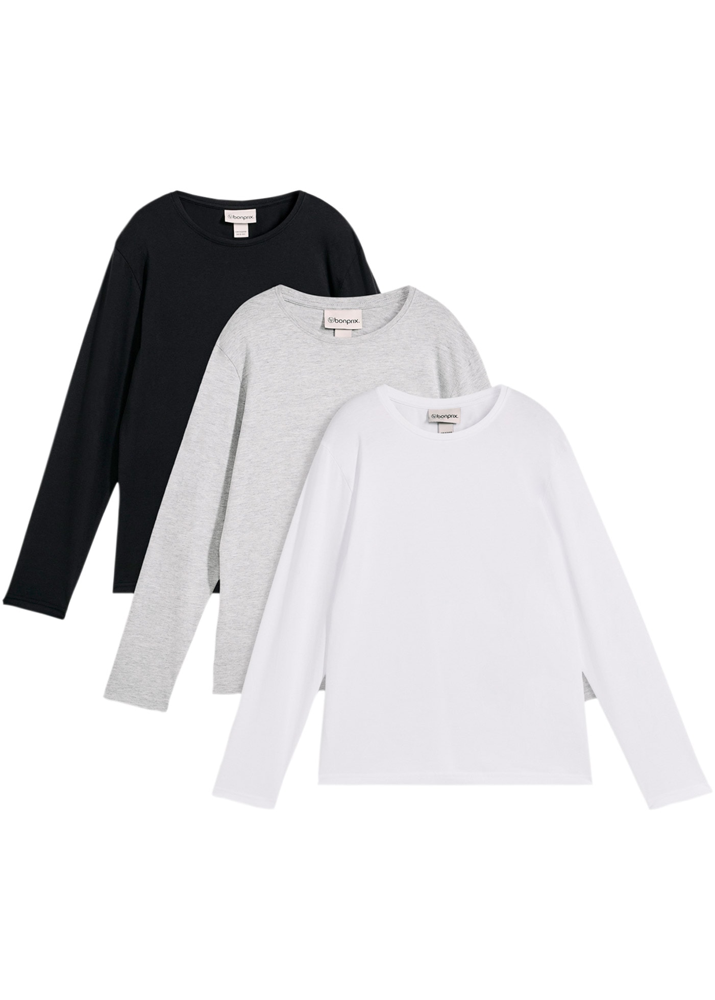 Image of bonprix Langarmshirt Packung, 3