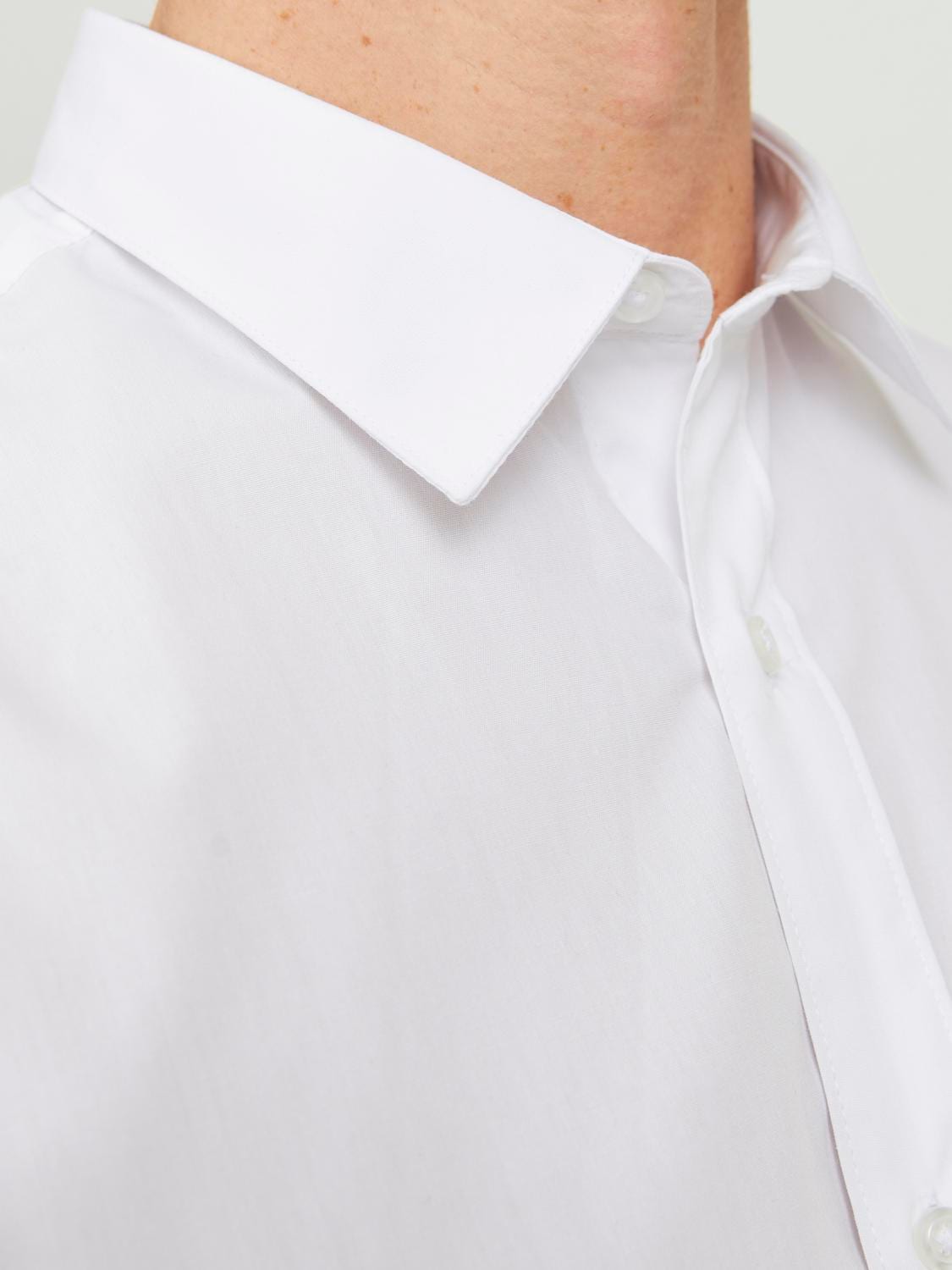 Jack & Jones Chemise à manches longues »JJJOE SHIRT LS PLAIN« Mélange de matières, coupe slim
