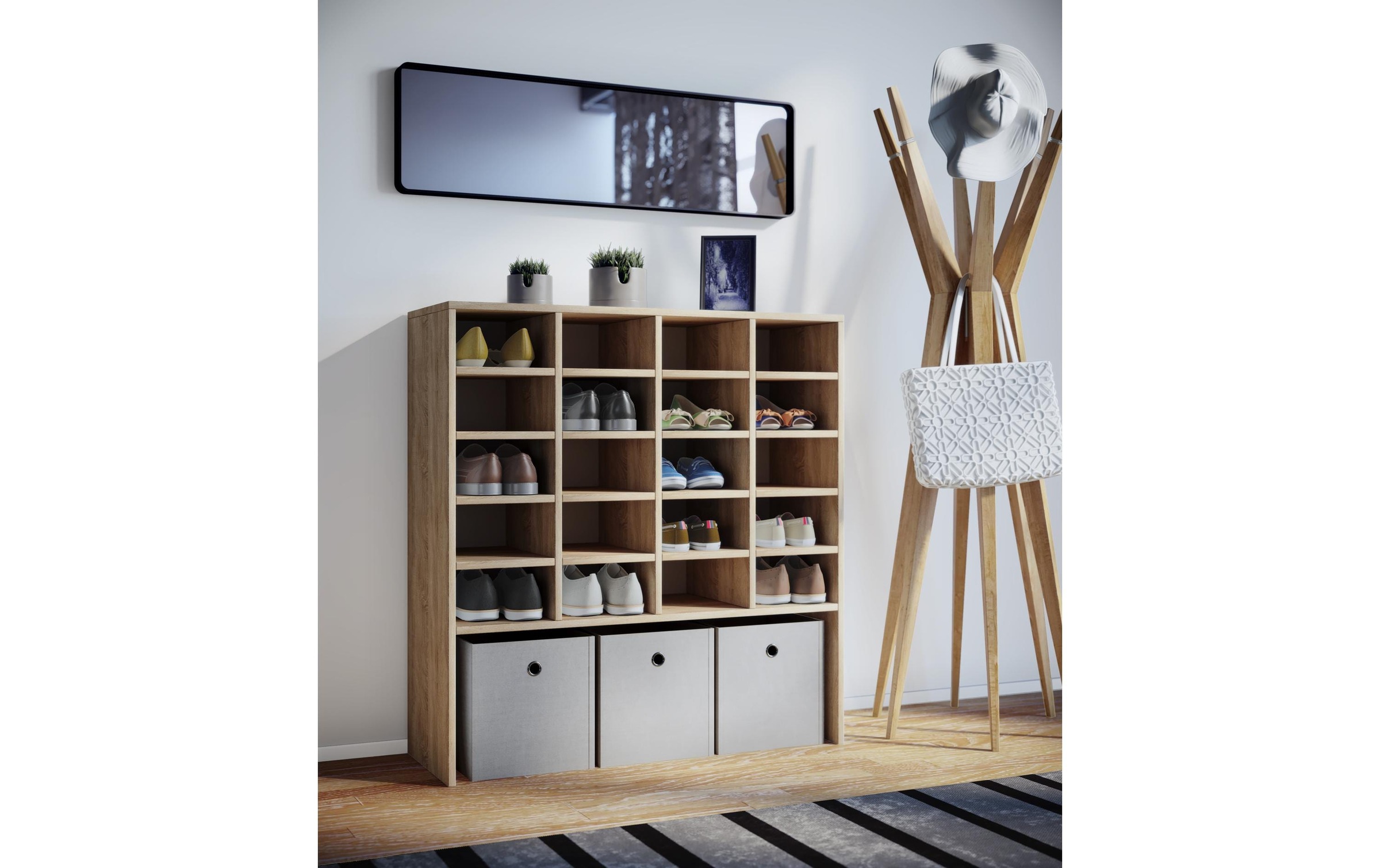 VCM Armoire à chaussures »Hinsol XL 92 x 99 cm«