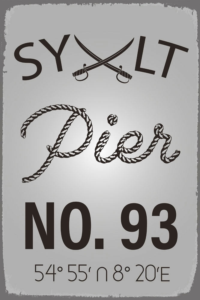 Image of queence Metallbild "Pier" Sprüche 1 Stk. tlg.