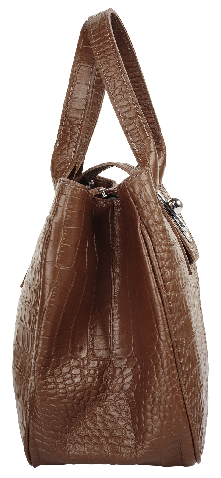 Cluty Henkeltasche, echt Leder, Made in Italy