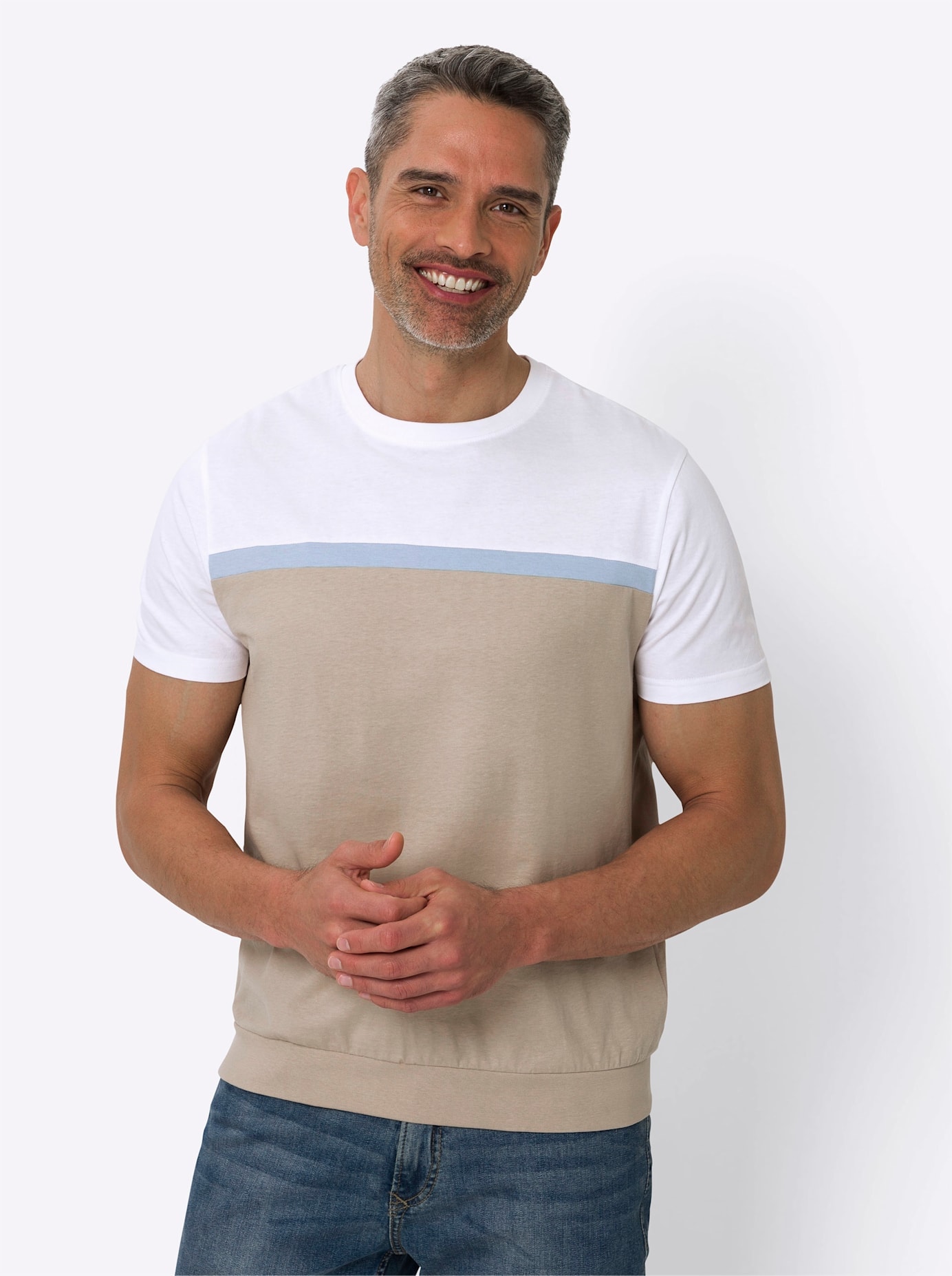 Classic Rundhalsshirt »Rundhals-Shirt«, (1 tlg.)