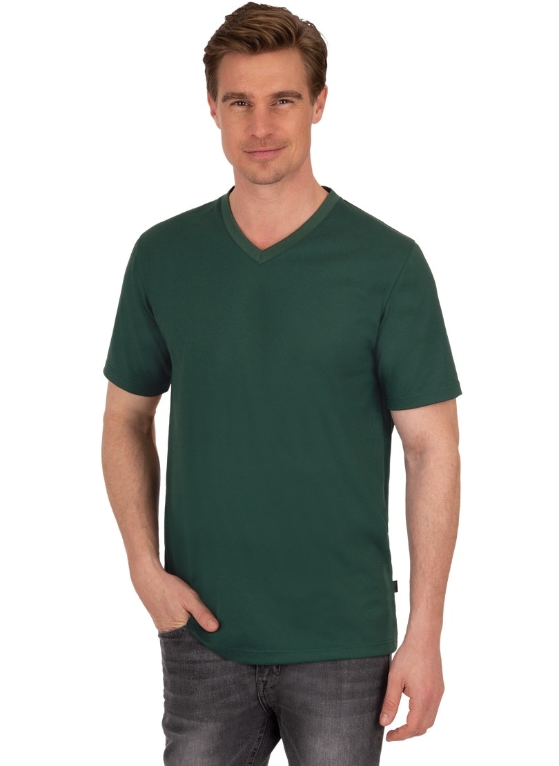 versandkostenfrei ♕ Trigema »TRIGEMA V-Shirt auf Baumwolle« T-Shirt DELUXE