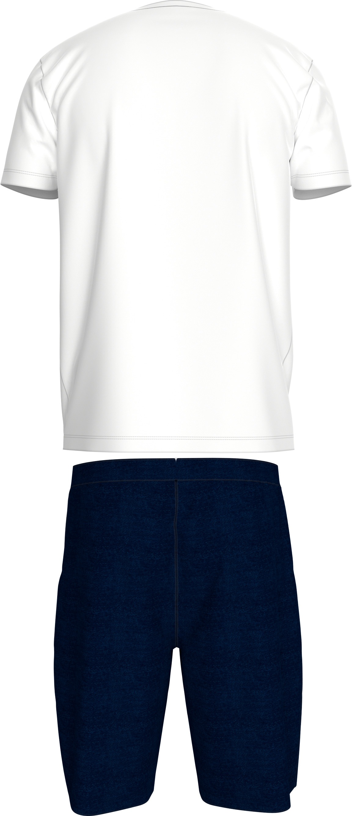 Tommy Hilfiger Underwear Pyjama »CN SS SHORT JERSEY SET«, (Set, 2 tlg., 2er), mit Logostickereien