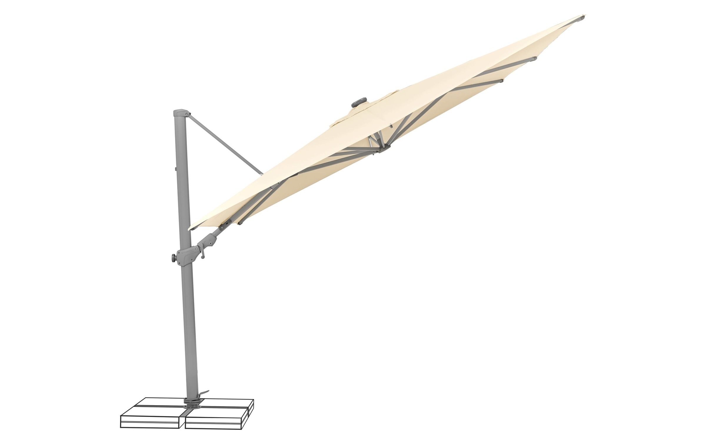 Sonnenschirm »Suncomfort by Glatz Varioflex Solar LED, 300 x 300 cm«