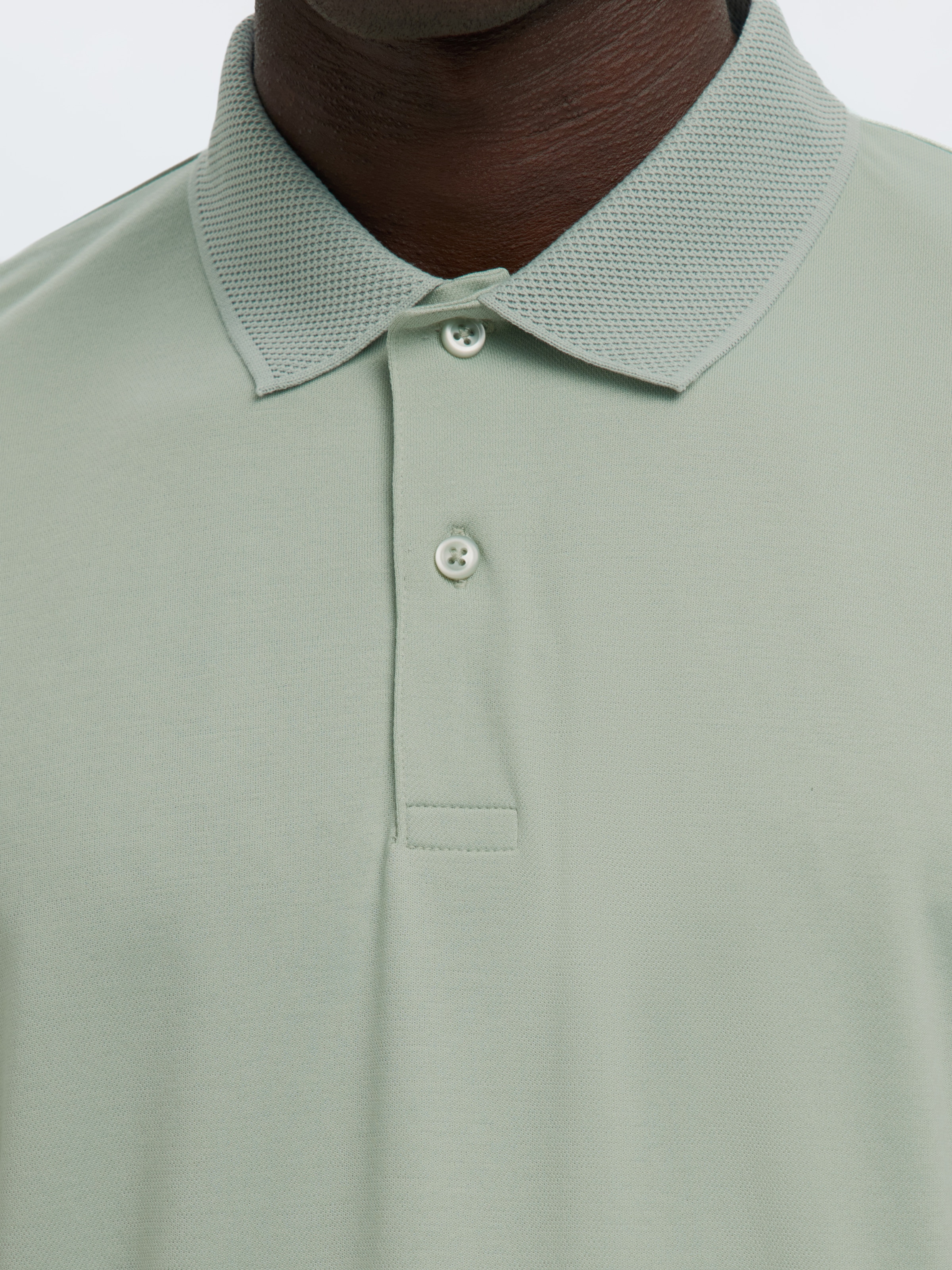 SELECTED Polo »SLHFAVE BUTTON SS POLO NOOS« mélange coton, coupe régulière