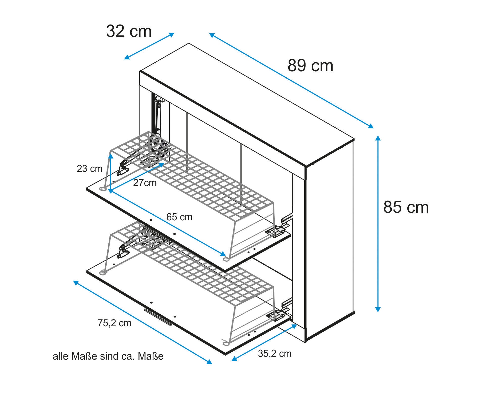 VOGL Möbelfabrik Hängeschuhschrank »Simone«