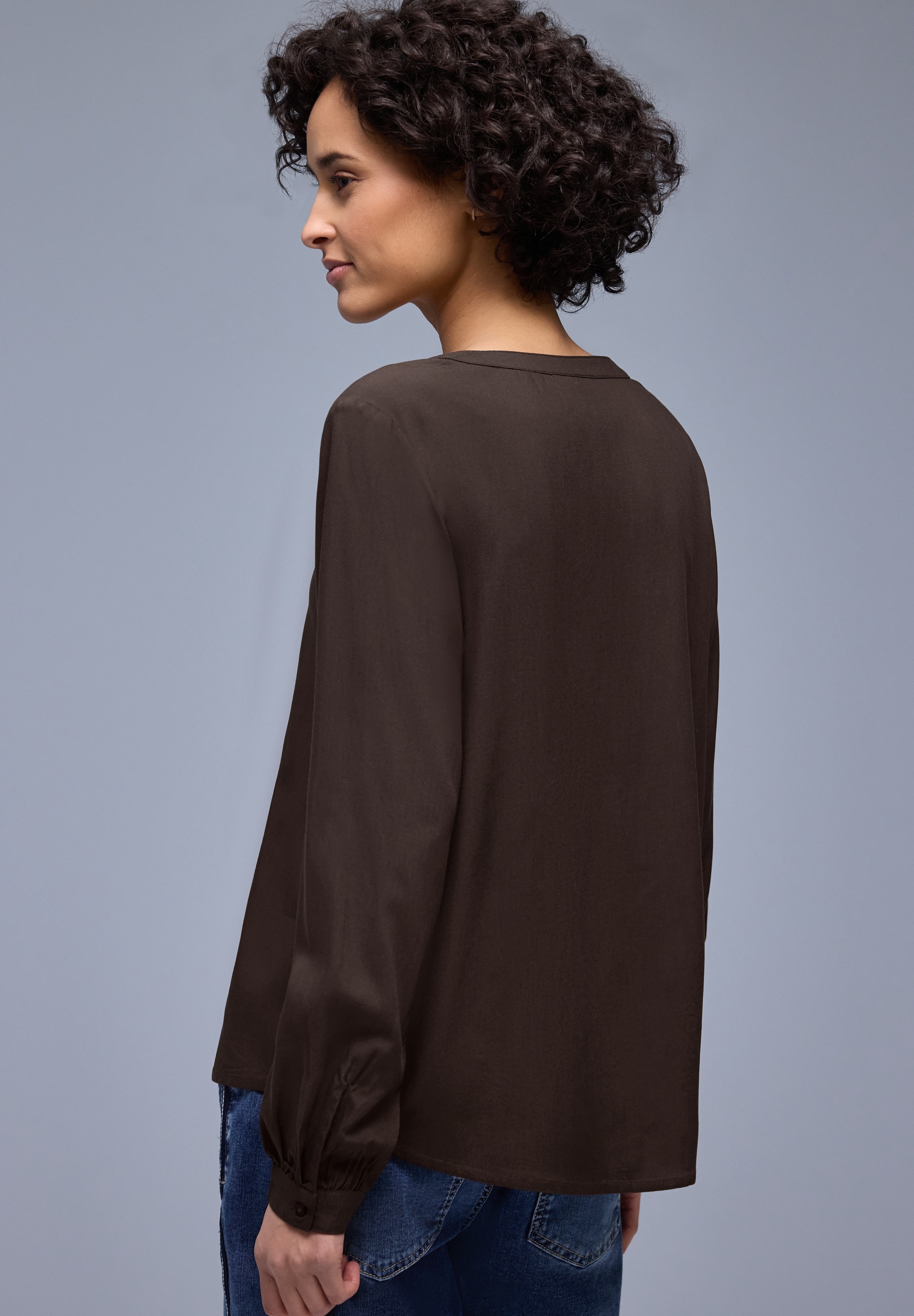 STREET ONE Blouse à manches longues mit Splitneck