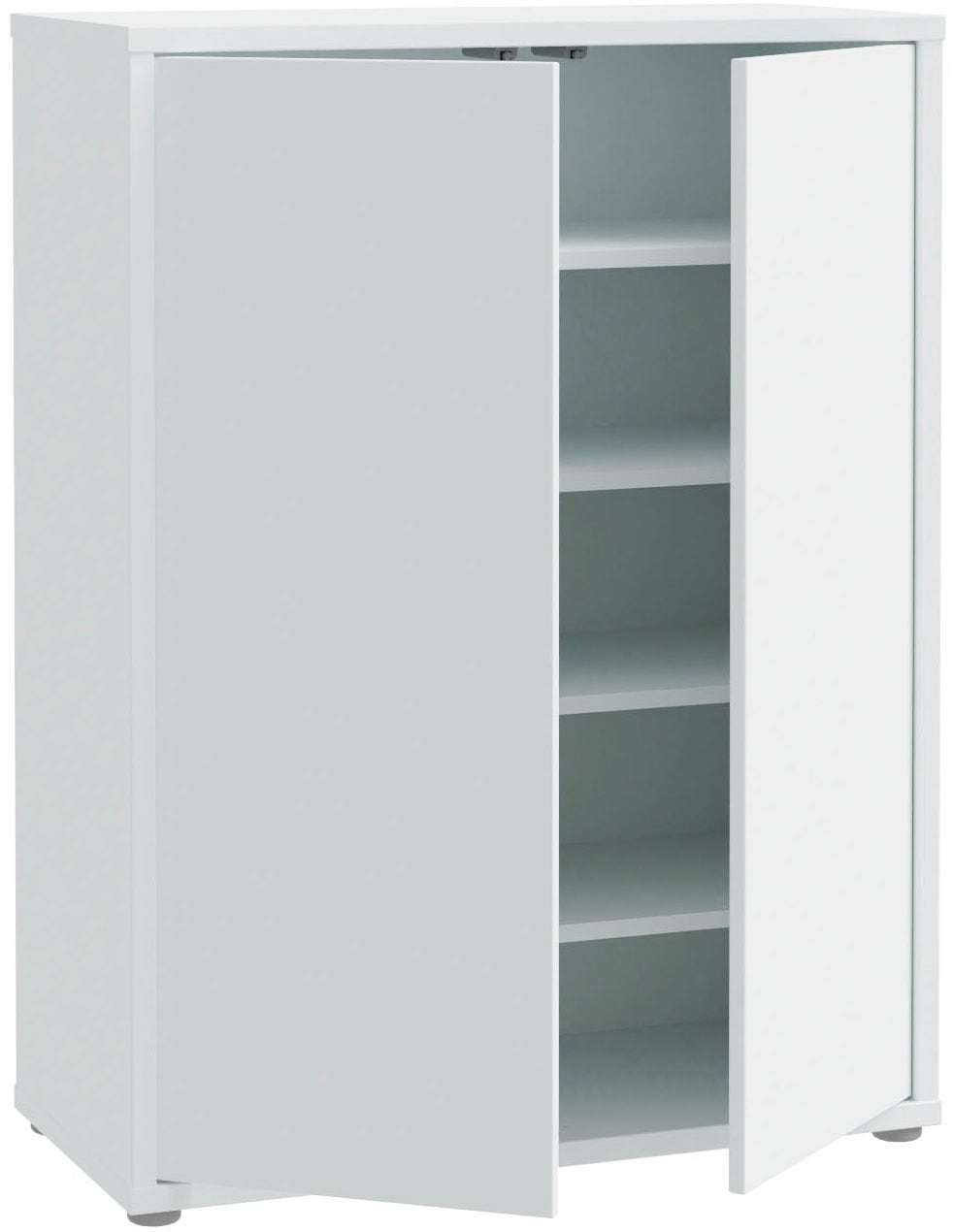 FORTE Armoire à chaussures »Alice Springs, Schuhschrank, Platz für 15 Paar Schuhe, 2 Türen« L/H/P 74,5/99,1/34,9 cm,  Armoire de rangement, armoire polyvalente, façade sans poignée, push to open