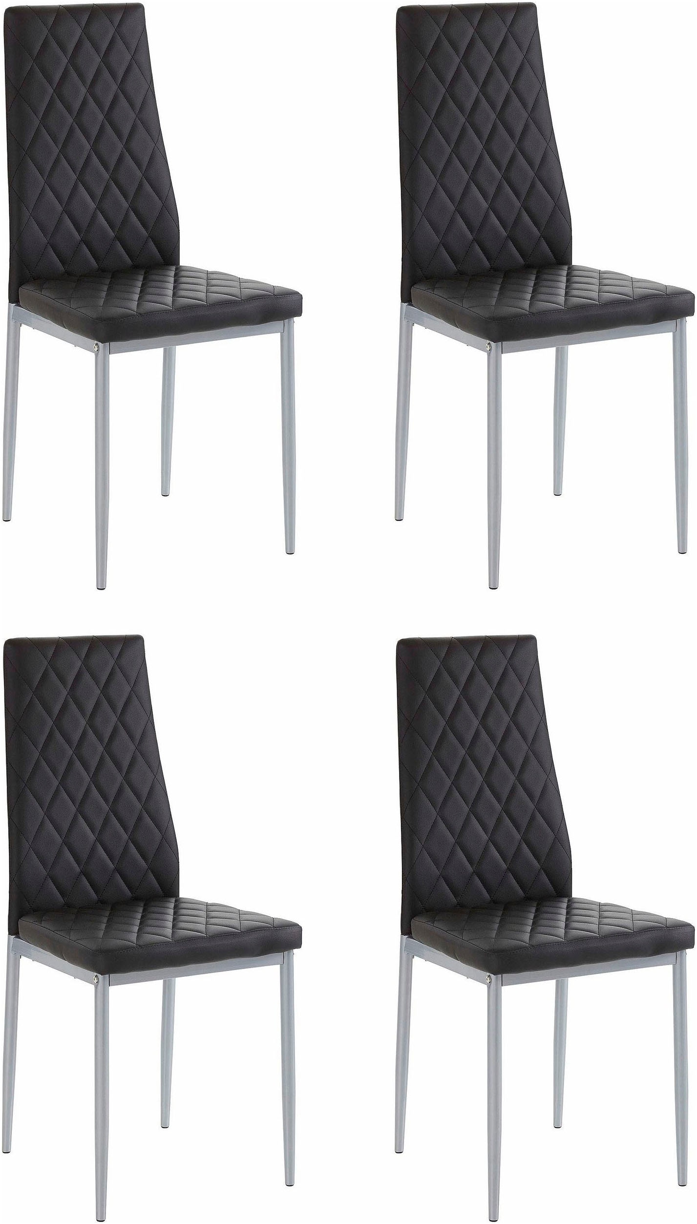 GOODproduct Ensemble de salle à manger »Brooklynn« Ensemble, 5 cuis tlg. 4 Stühle mit einem pflegeleichten Kunstleder Bezug, 1 Tisch