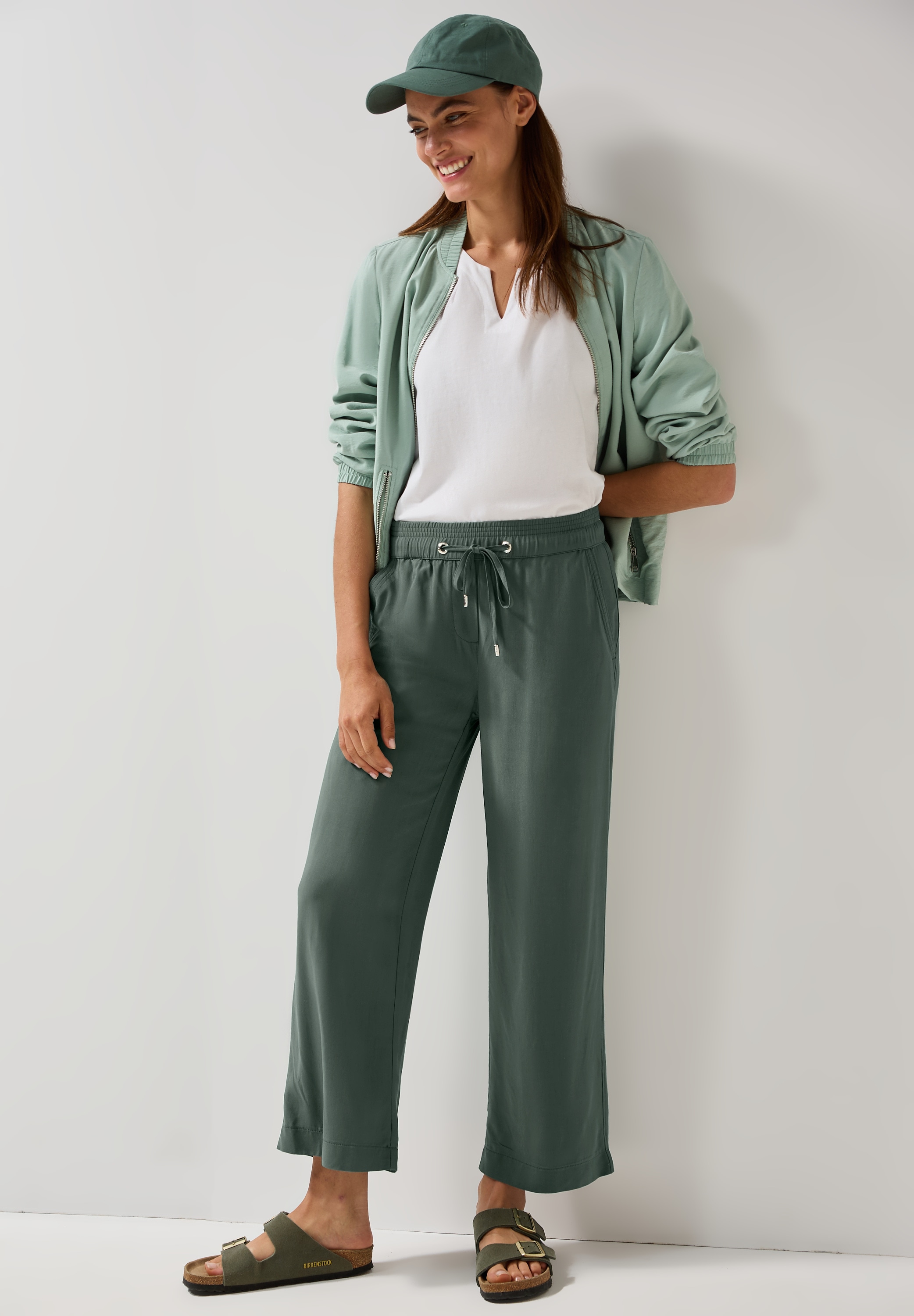 Cecil Stoffhose »Style Neele«, Sommerhose mit elastischem Bund mit Tunnelzug