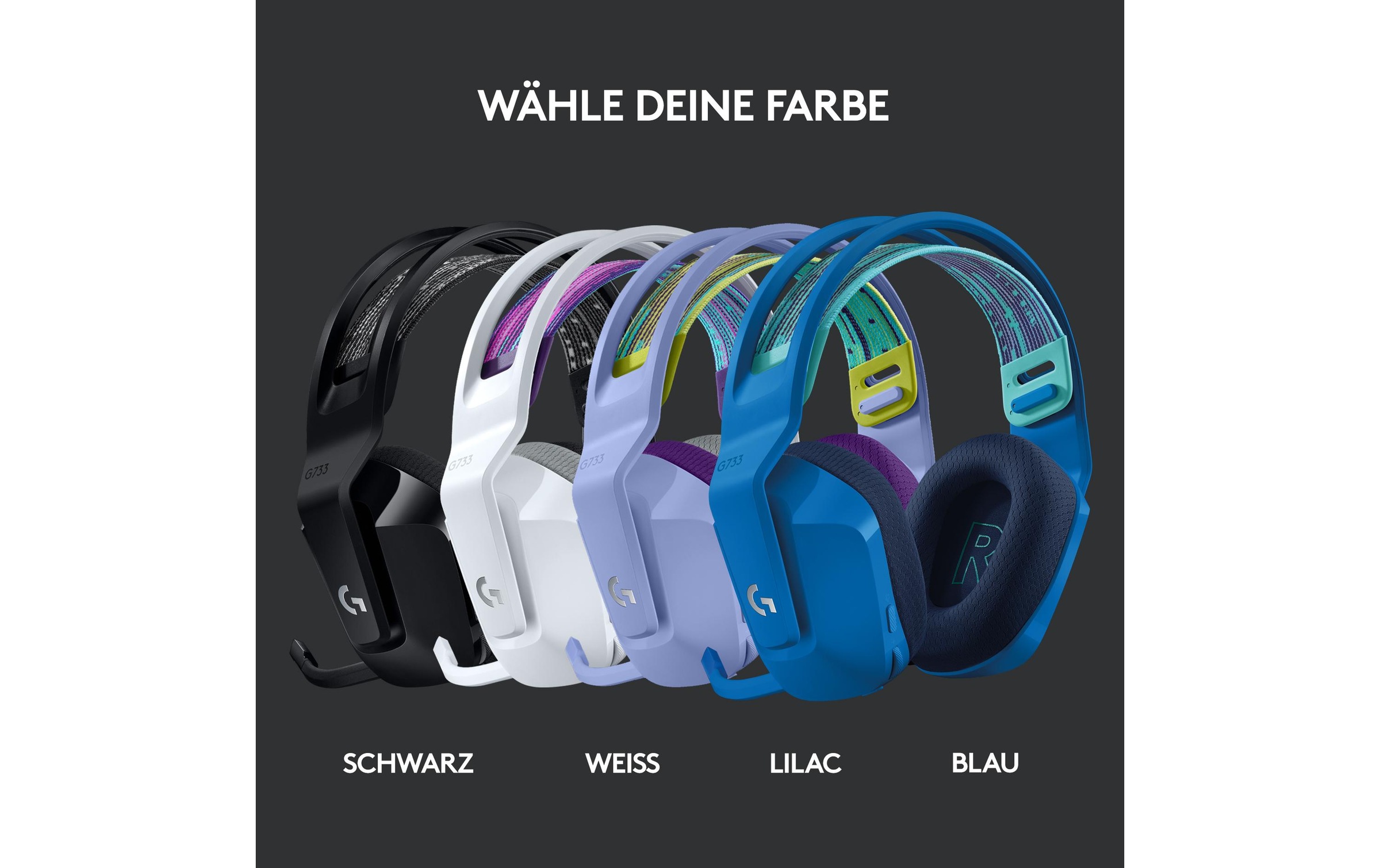 Logitech Gaming-Headset »G733 Lightspeed Blau«
