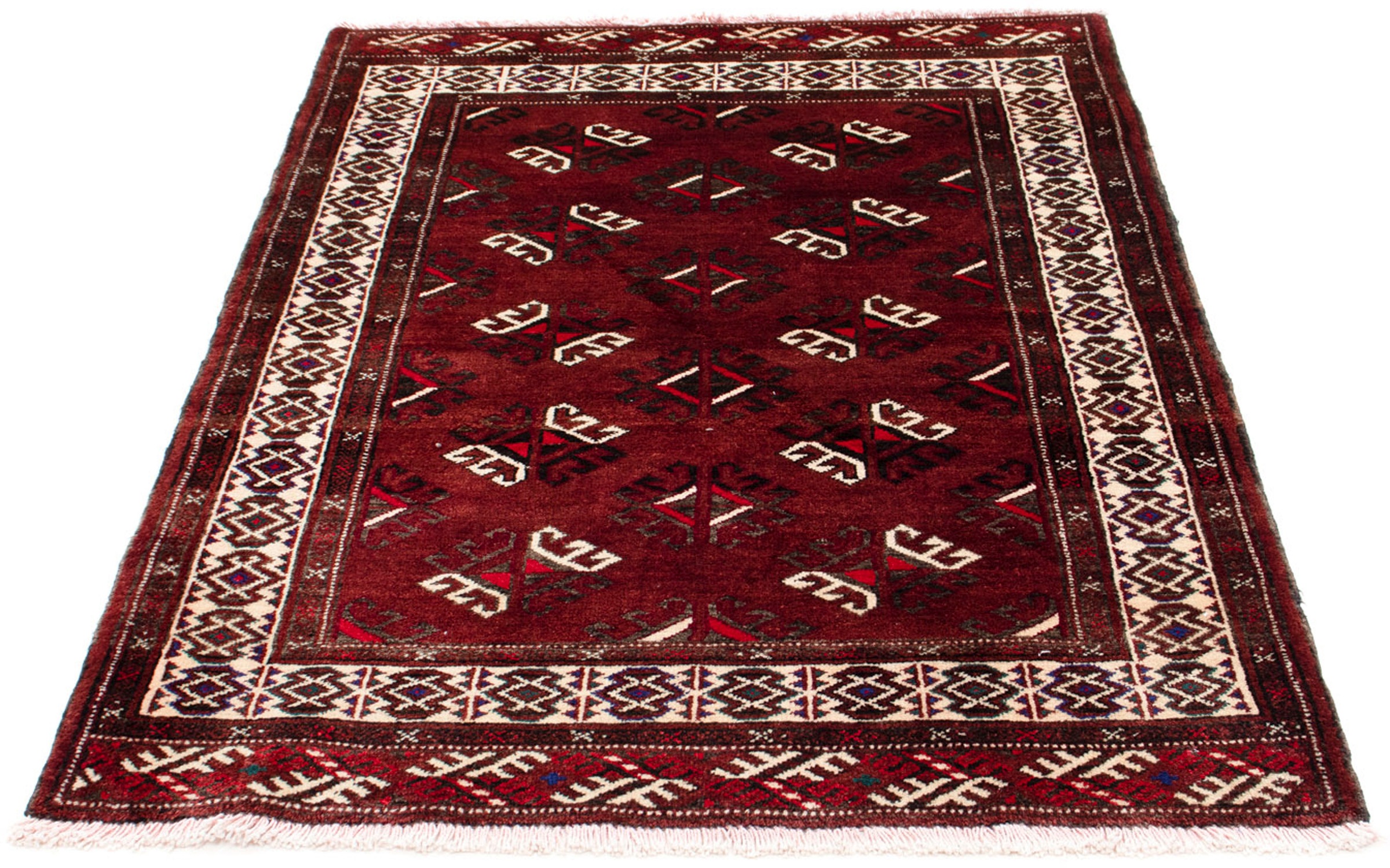 Image of morgenland Orientteppich »Belutsch - 145 x 102 cm - dunkelrot«, rechteckig, 8 mm Höhe, Wohnzimmer, Handgeknüpft, Einzelstück mit Zertifikat bei Ackermann Versand Schweiz