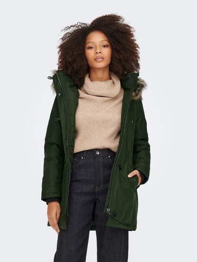 Parka »ONLIRIS FUR WINTER PARKA OTW CC«, mit Kapuze, mit Kapuze