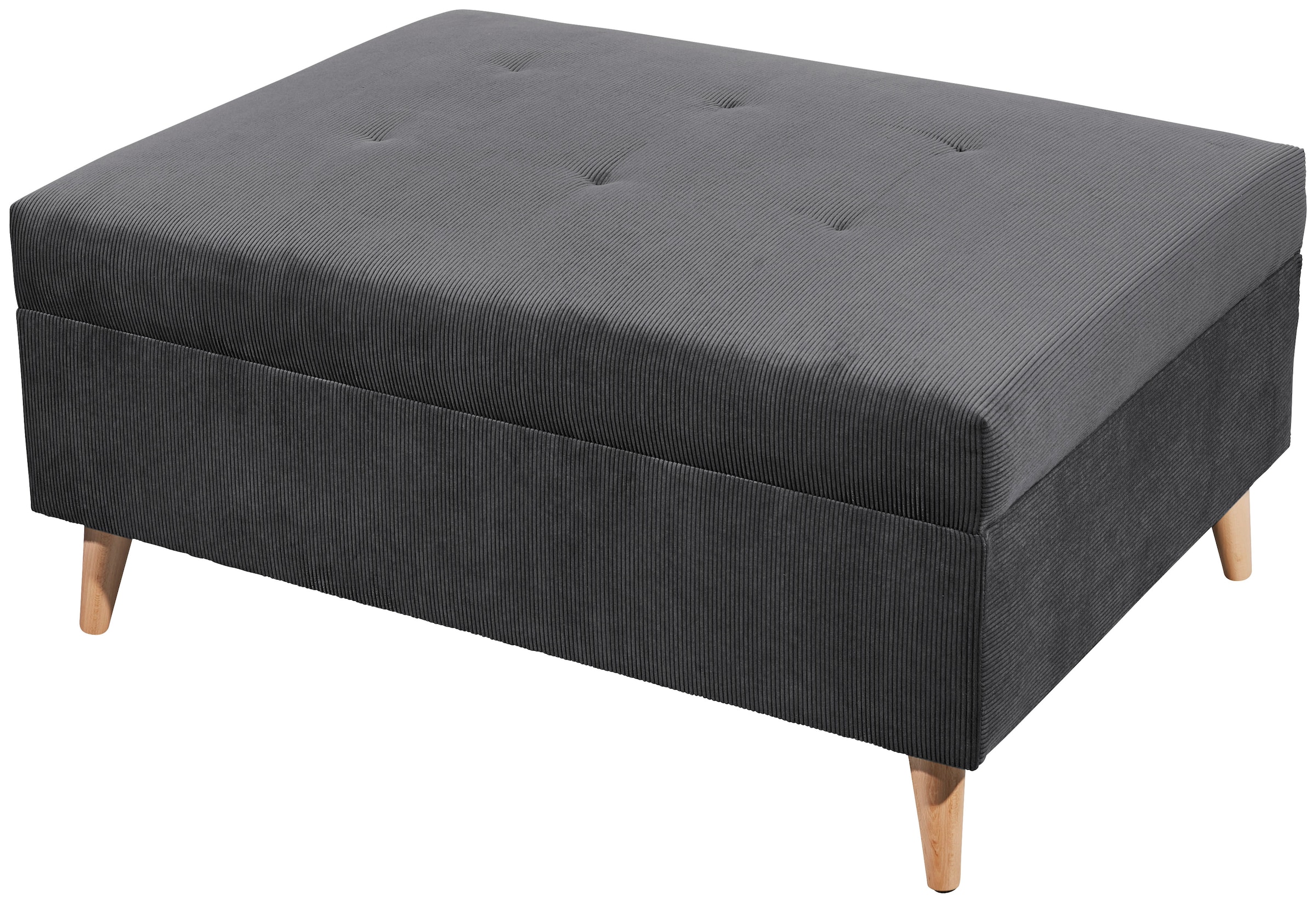 ED EXCITING DESIGN Ecksofa »Calanda L-Form« mit Hocker & 3 Zierkissen