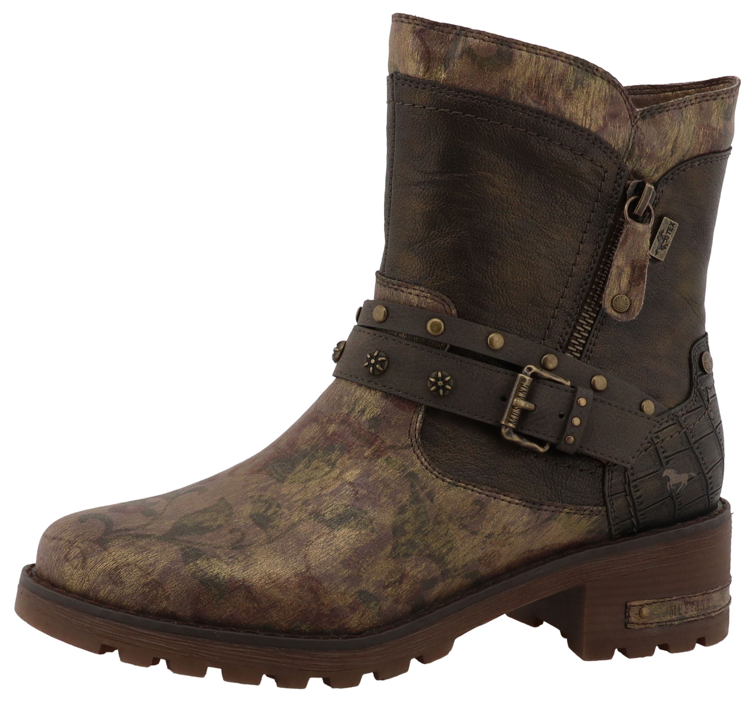 Image of Mustang Shoes Winterboots "Haukea" Biker Boots mit Blockabsatz