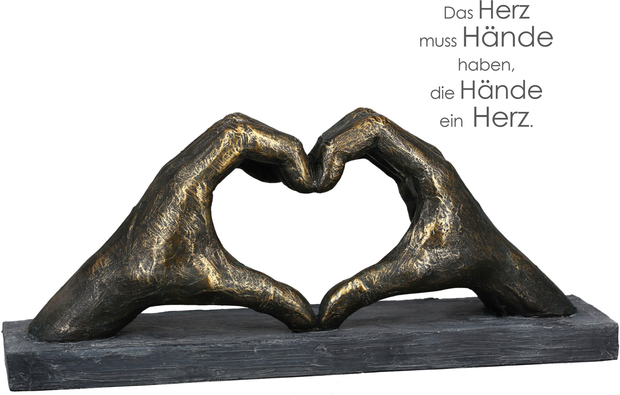 Casablanca by Gilde Wanddekoobjekt »Skulptur "Herz aus Händen"«, (1 St.)