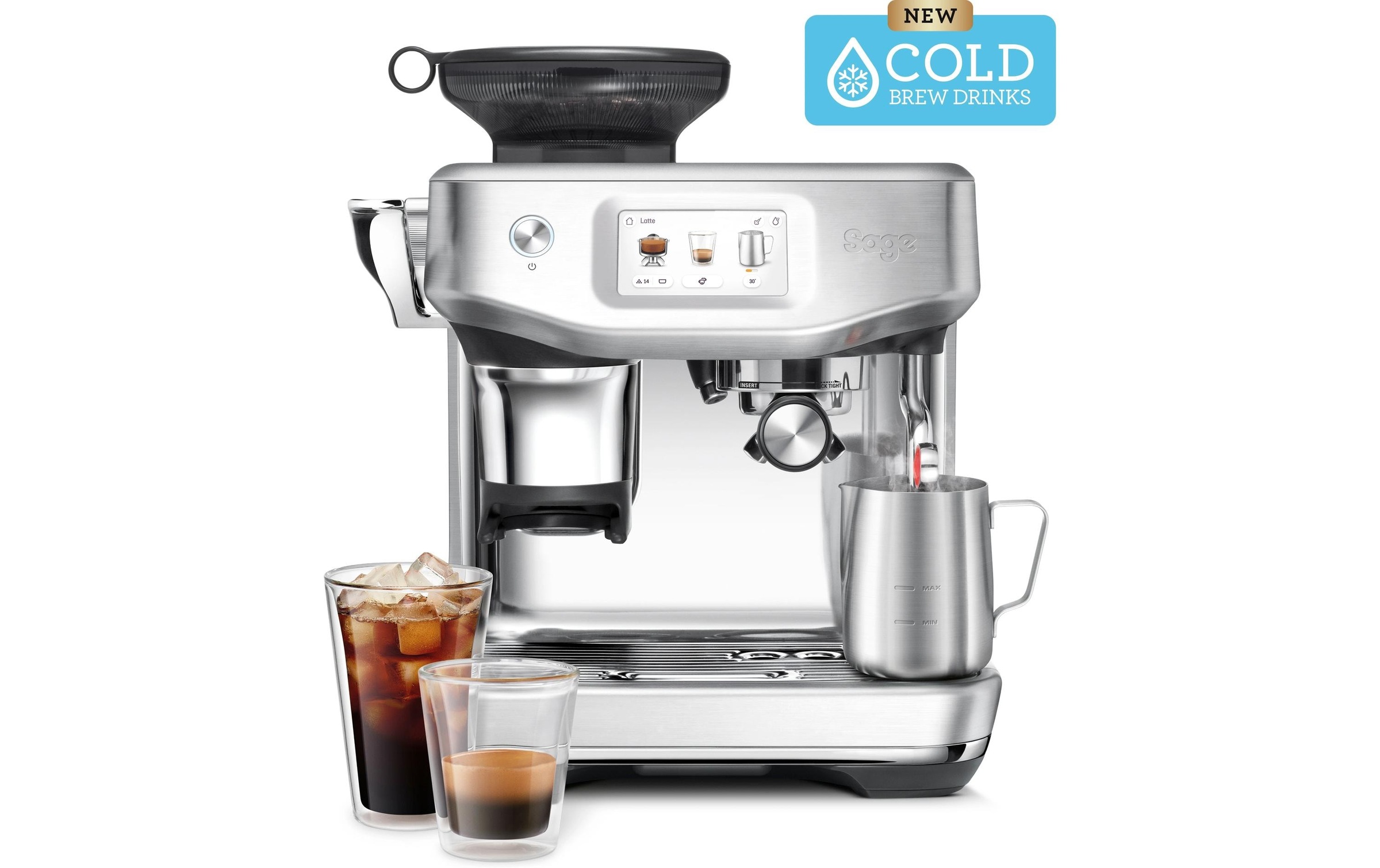 Sage Siebträgermaschine »Touch Impress Cold«, Milchschaumdüse
