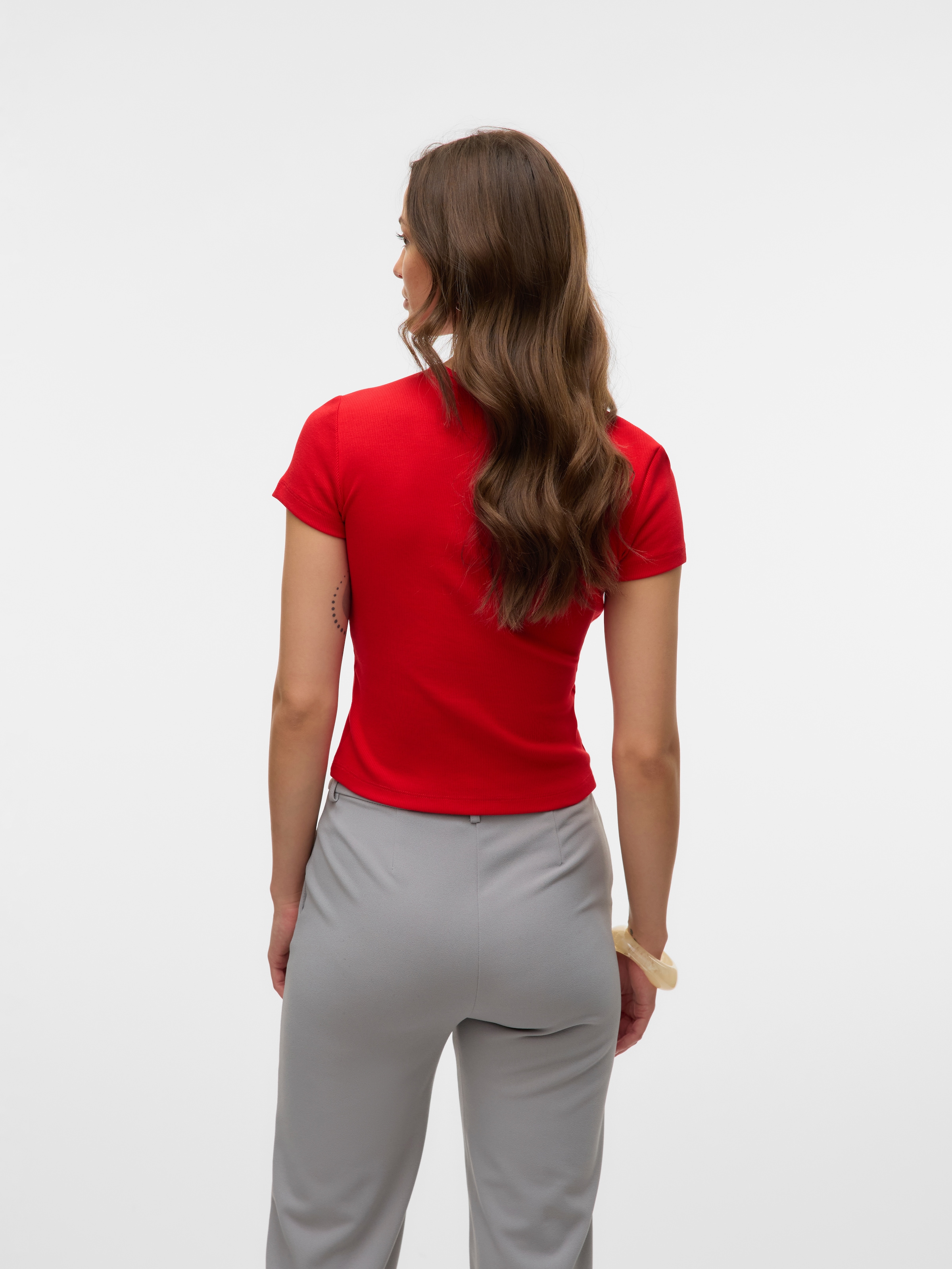 Vero Moda Shirt à col rond »VMCHLOE SS SHORT TOP JRS NOOS«