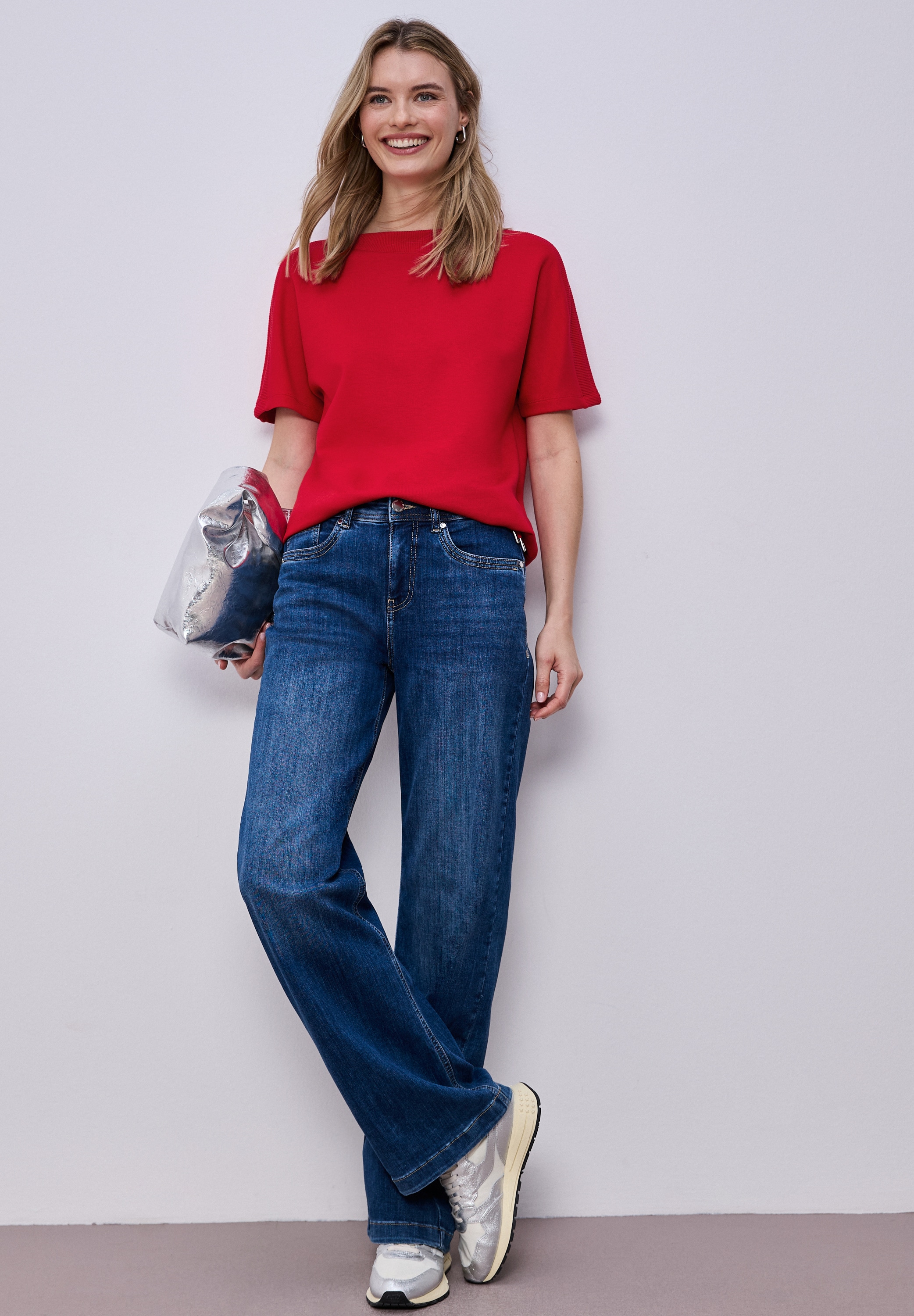 STREET ONE T-shirt à manches courtes mit elastischem Bund