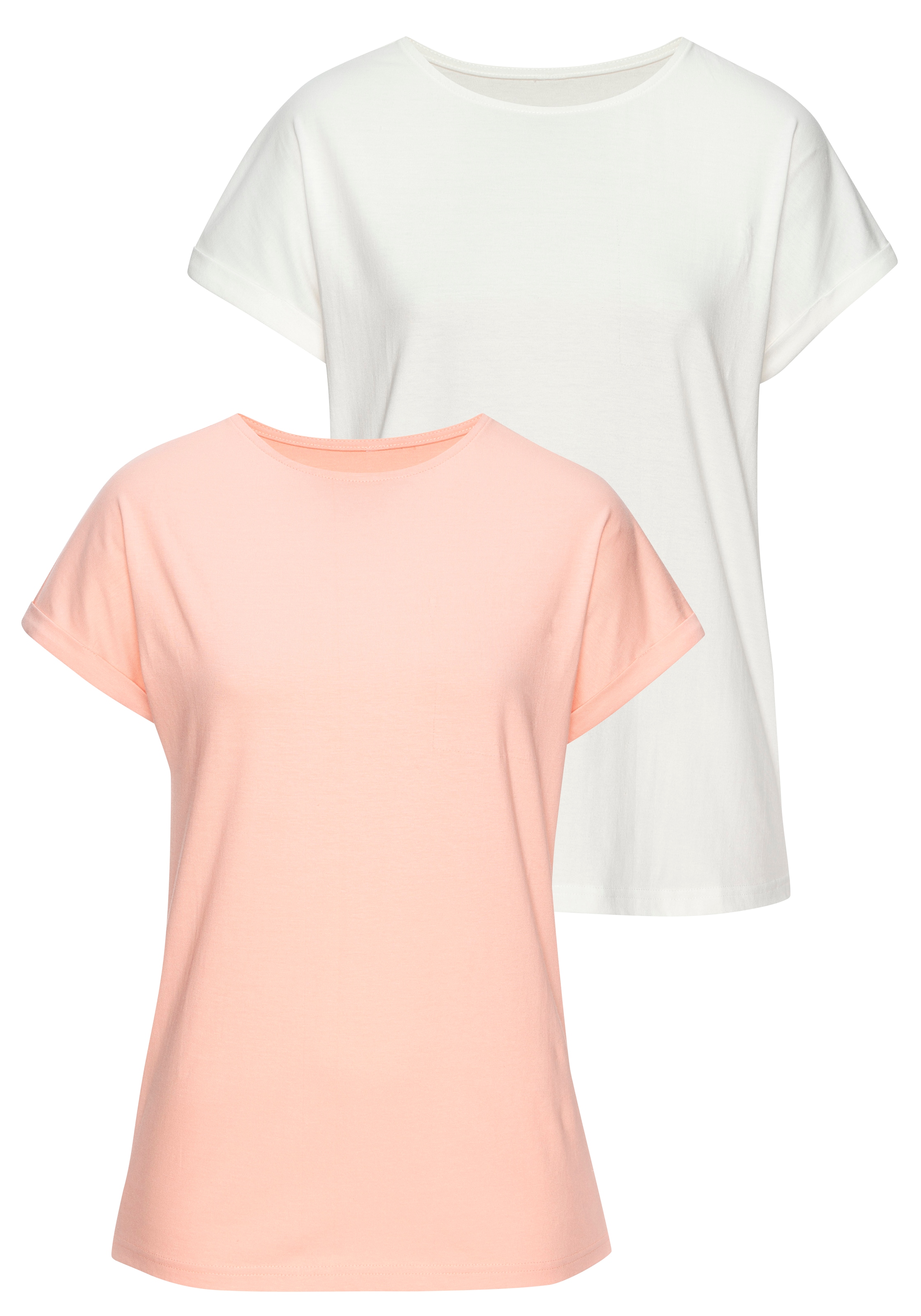 Image of Vivance by Lascana T-Shirt aus Bio-Baumwoll-Qualität
