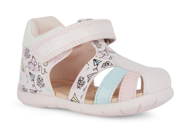 Geox Lauflernschuh »B ELTHAN GIRL D«, Sandale, Klettschuh, Babyschuh mit weichem Lederfussbett