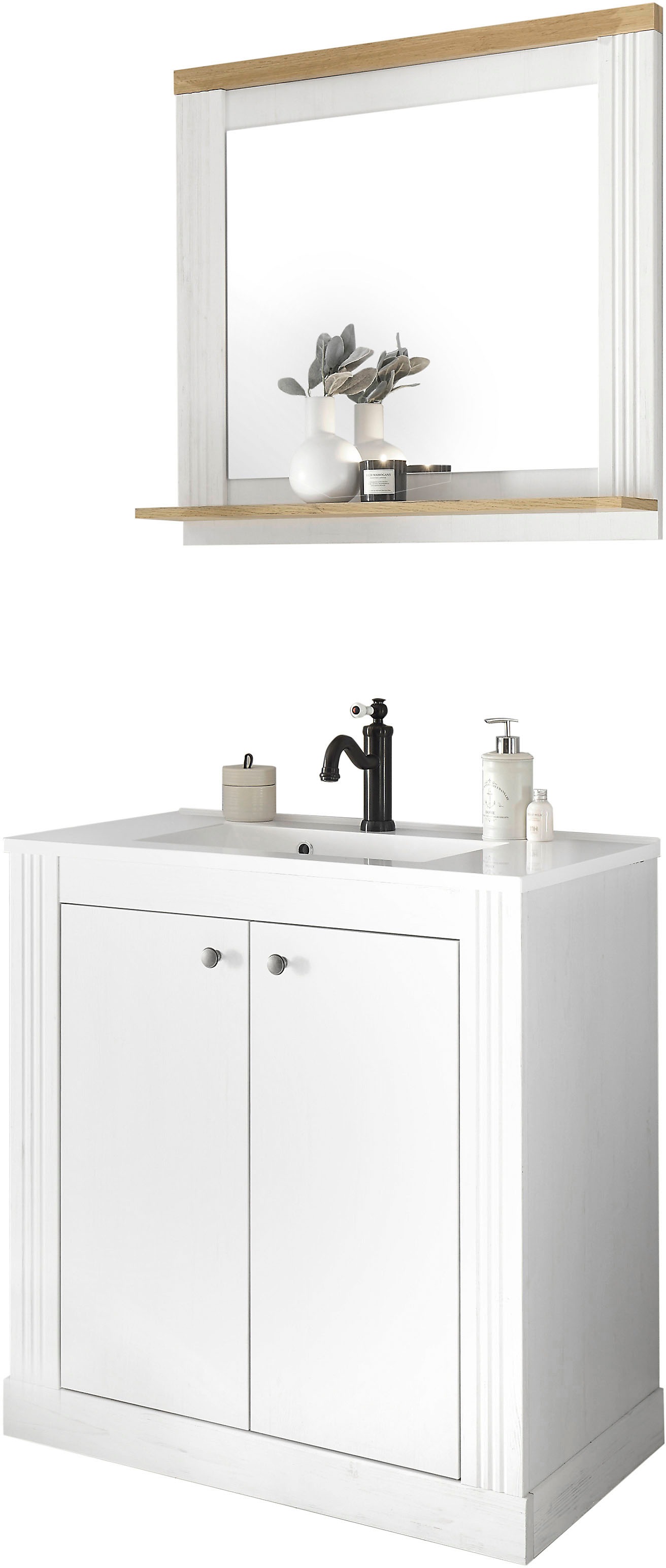 Image of GOODproduct Badmöbel-Set "WESTMINSTER, Bad im Landhausstil, 2-teiliges Badezimmer" 2 Stk. tlg.