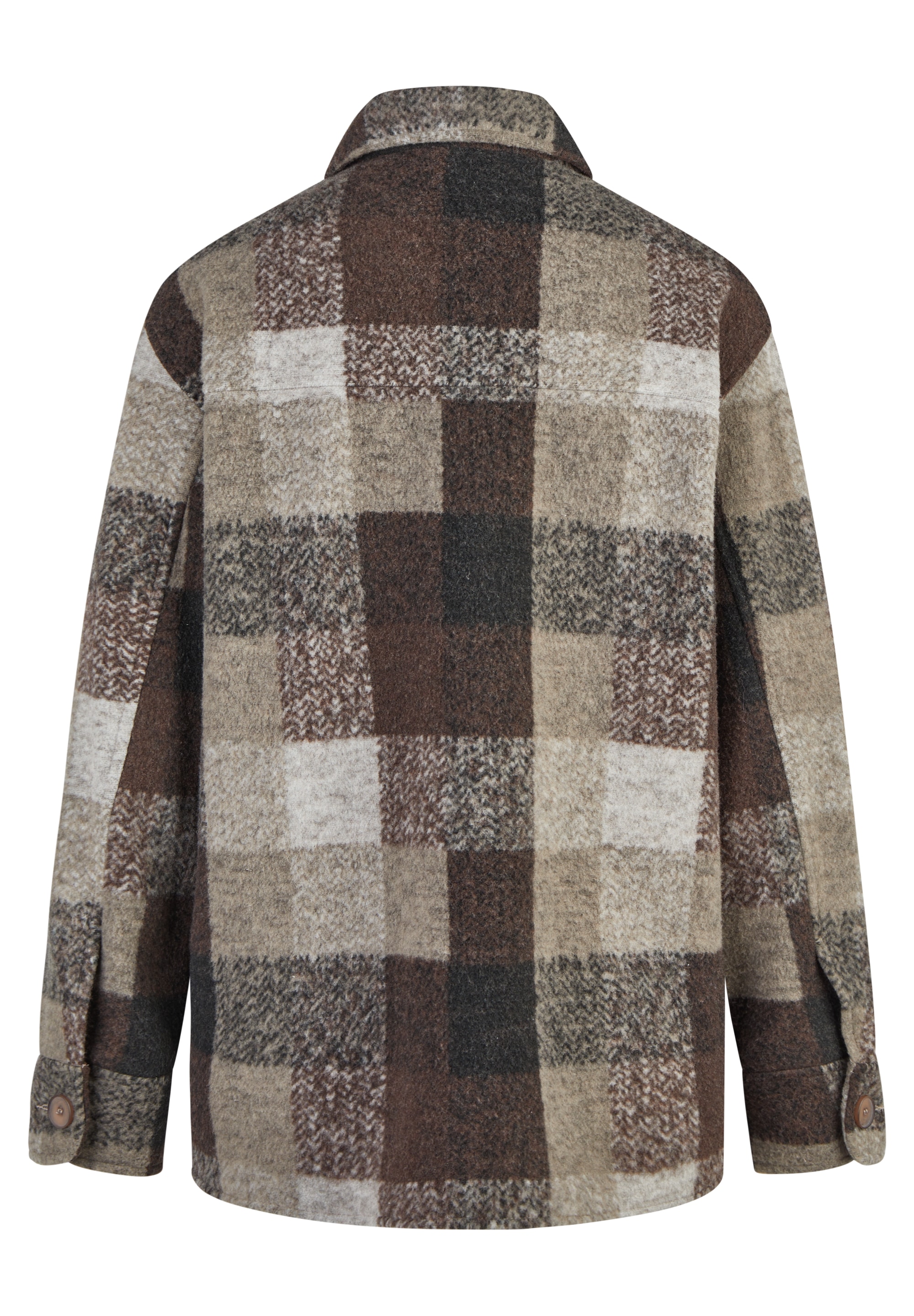 Rabe Veste chemise sans capuche im Karo-Look und mit Knopfleiste