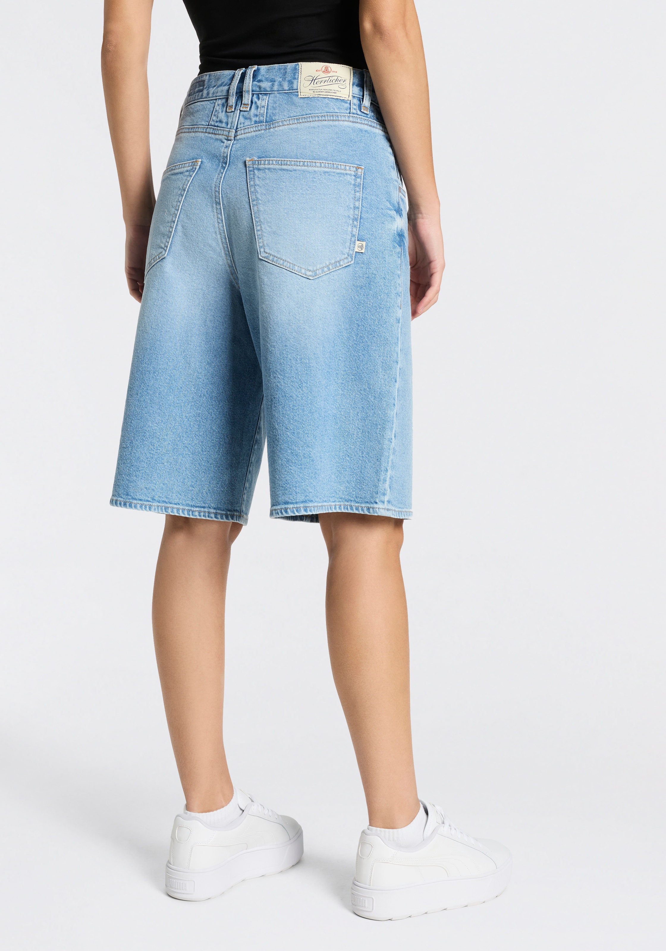 Herrlicher Bermuda en jean »Brooke Bermuda Denim« avec jambe large