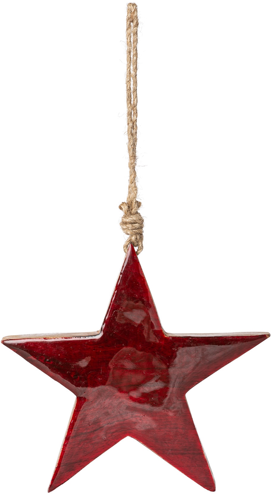 Creativ deco Étoile décorative »Weihnachtsstern, Weihnachtsdeko, Christbaumschmuck« aus Holz, Hängedekoration, 6er Set